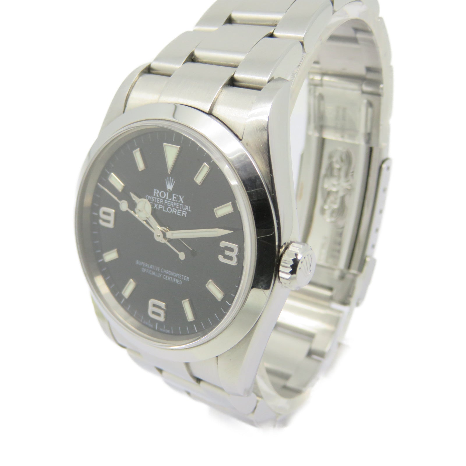 ROLEX ExplorerⅠWatch不鏽鋼自動機芯手錶黑色/銀色