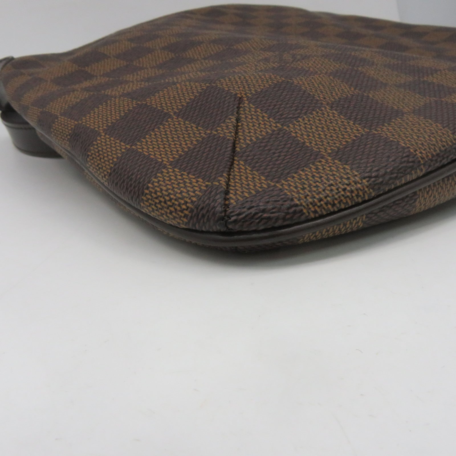 LOUIS VUITTON Damier Bloomsbury PM Gold Buckle Shoulder Bag Brown