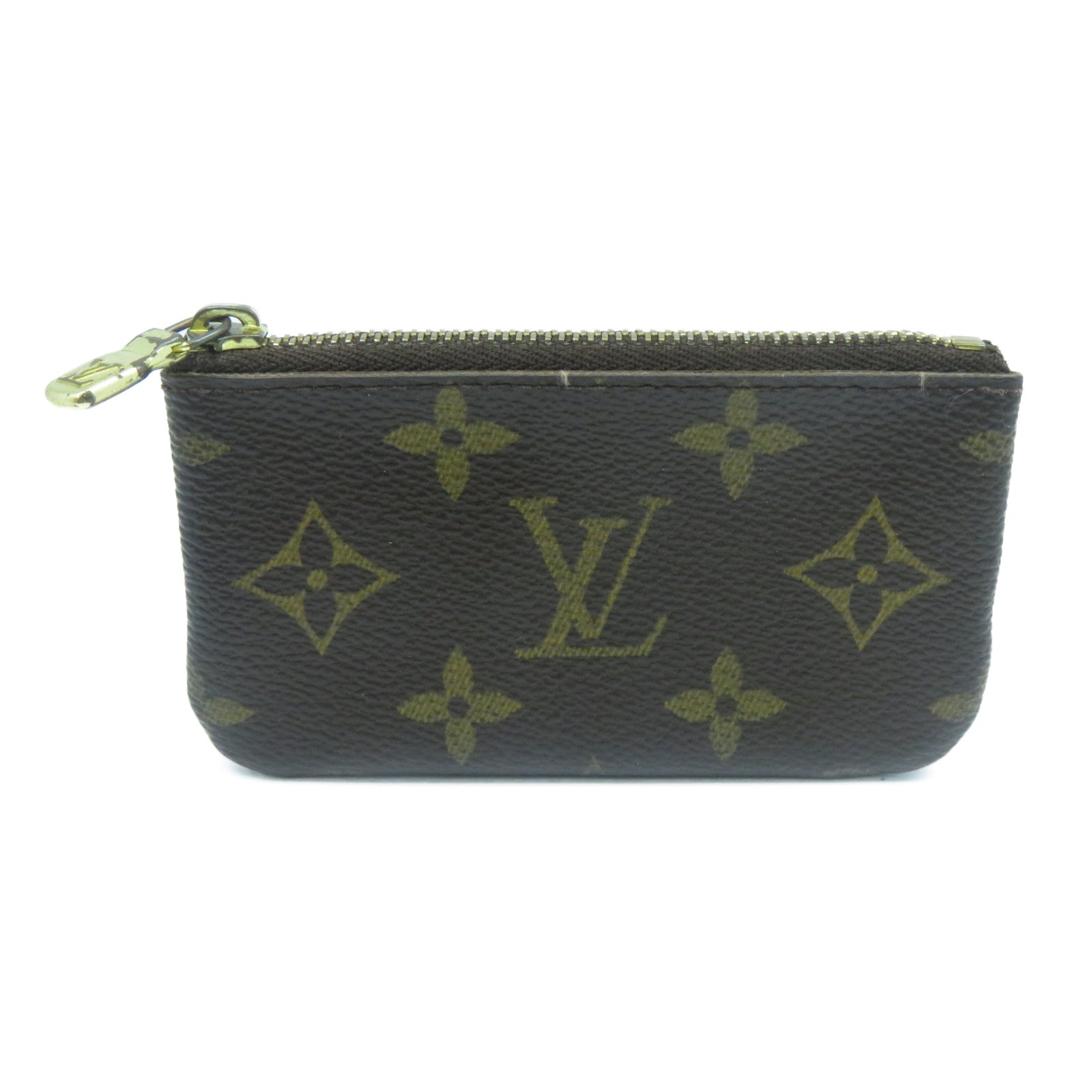 LOUIS VUITTON Monogram Key Pouch金扣鎖匙包啡色