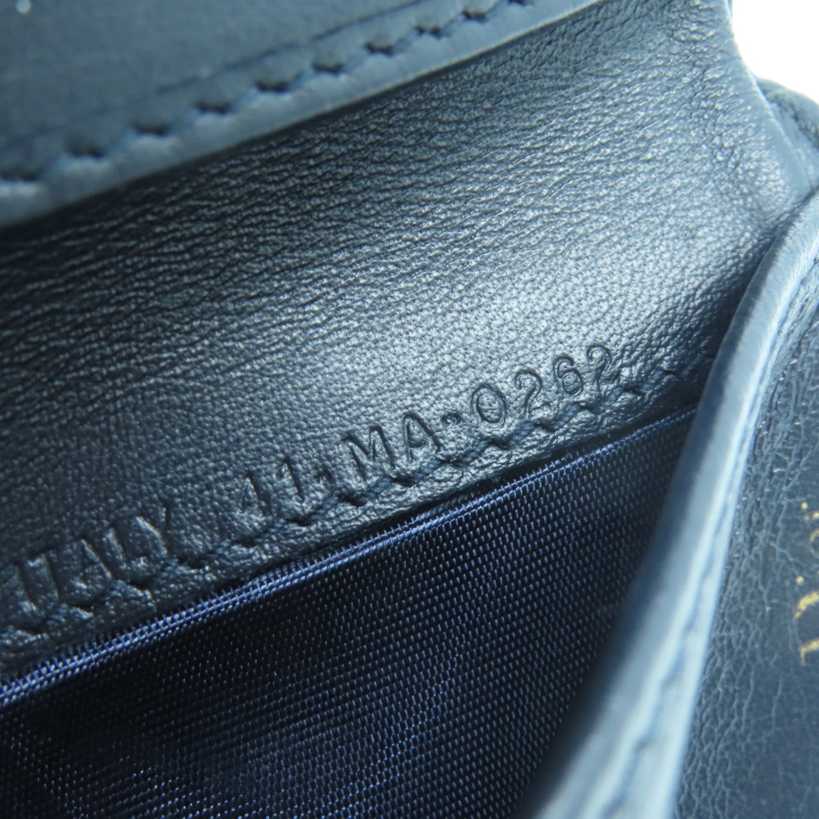 Dior Canvas Saddle Lotus Wallet Gold Buckle Wallet Blue