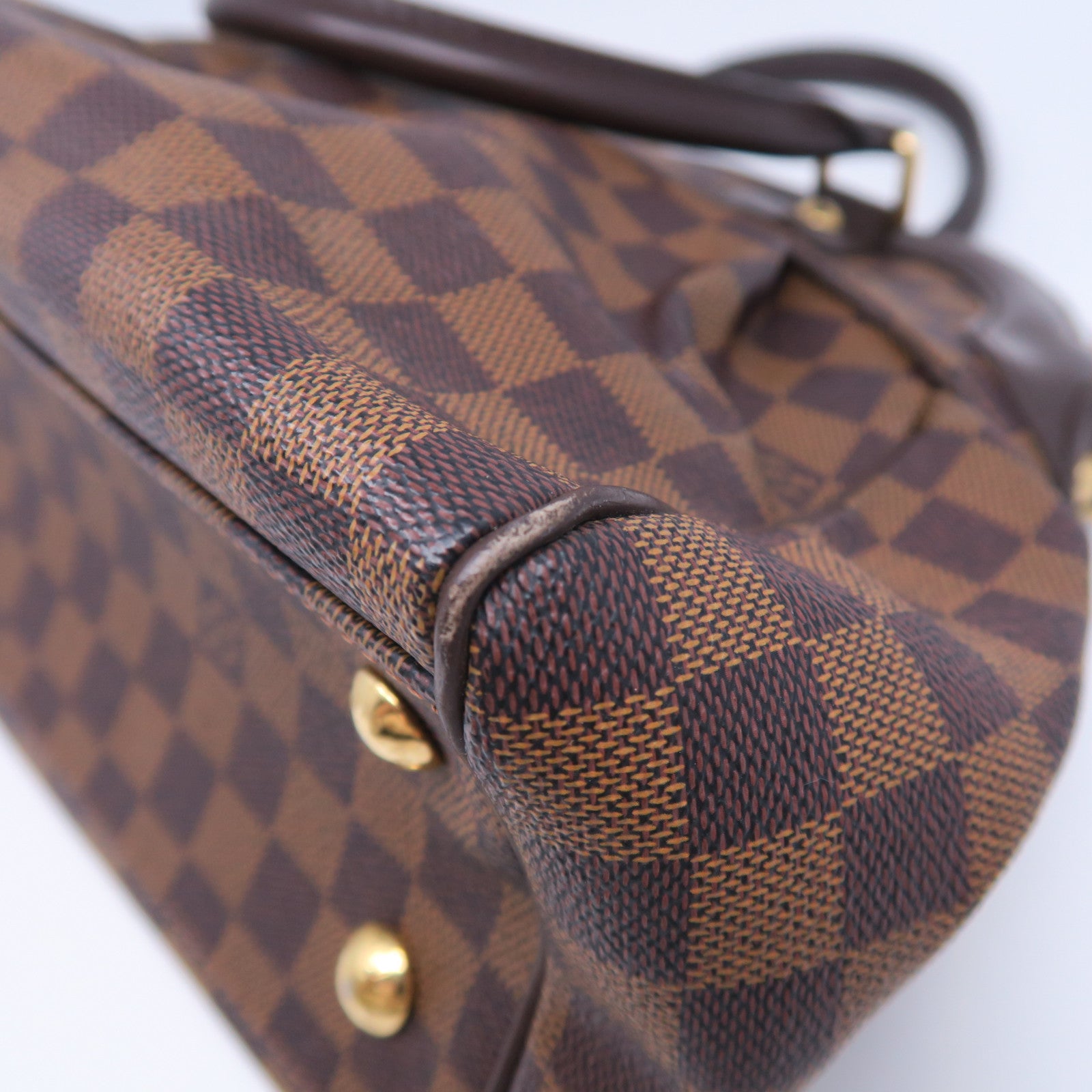 LOUIS VUITTON Damier Trevi PM金扣手挽肩背兩用袋啡色