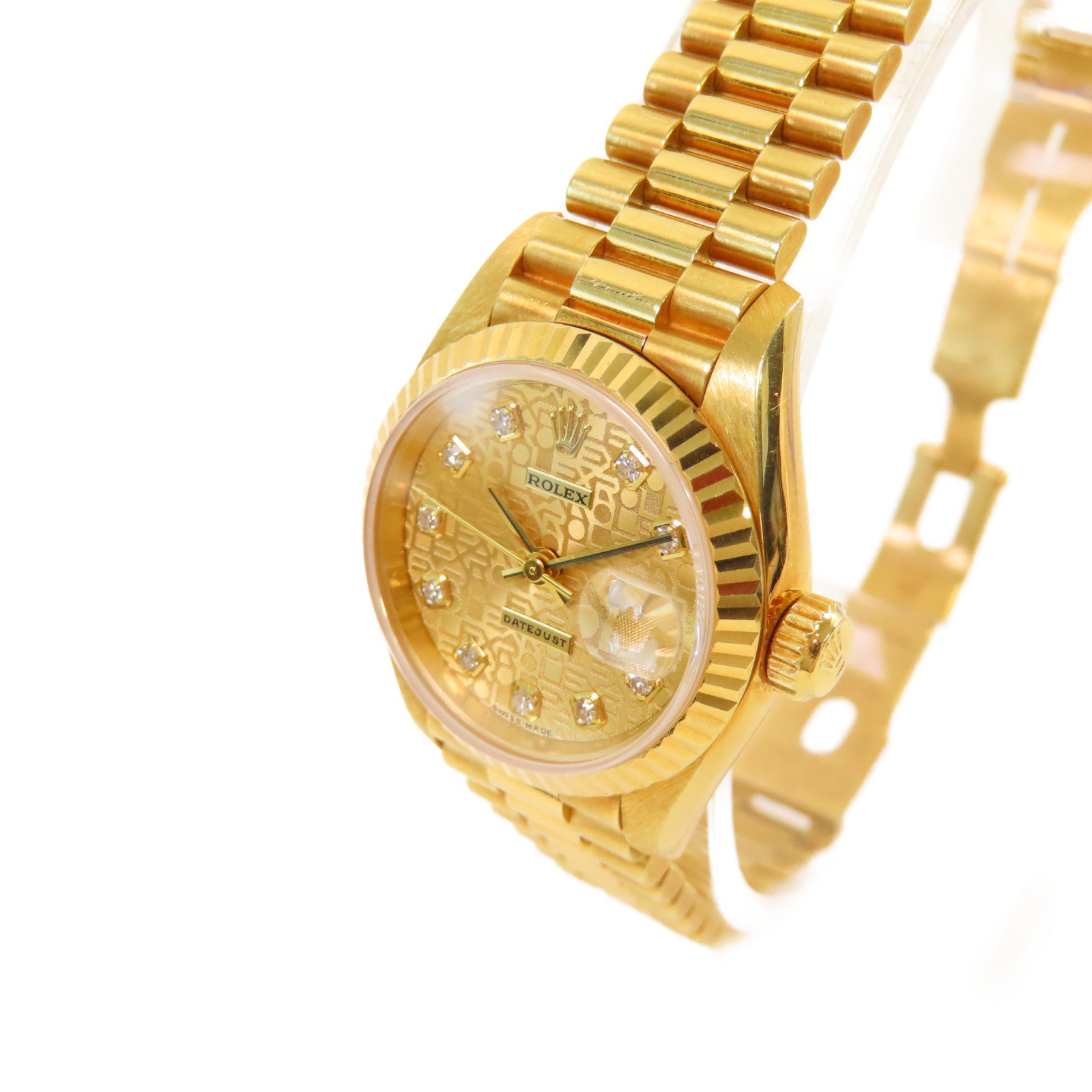 ROLEX Datejust Watch 18K黃金自動機芯手錶金色