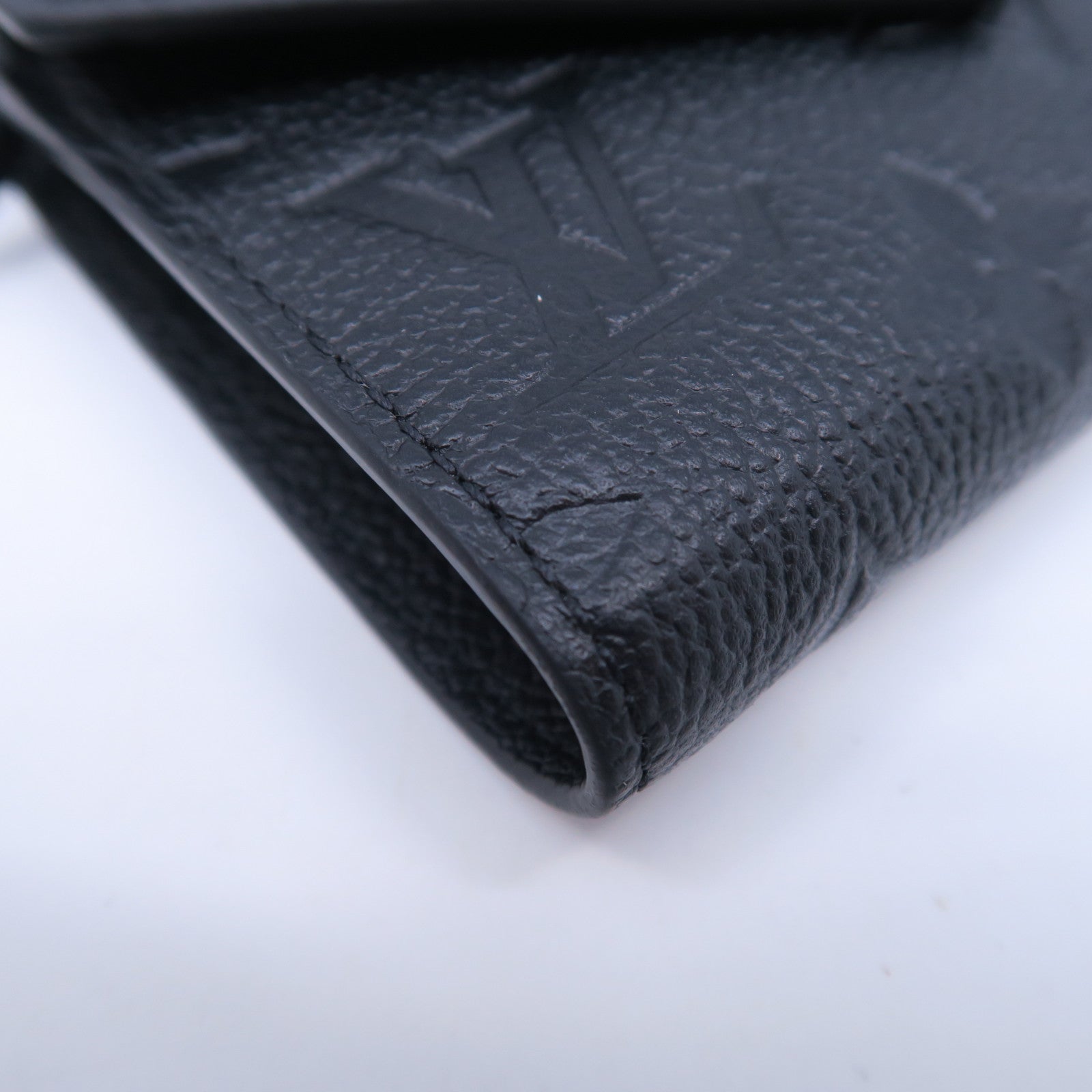 LOUIS VUITTON Monogram Empreinte Victorine金扣錢包黑色