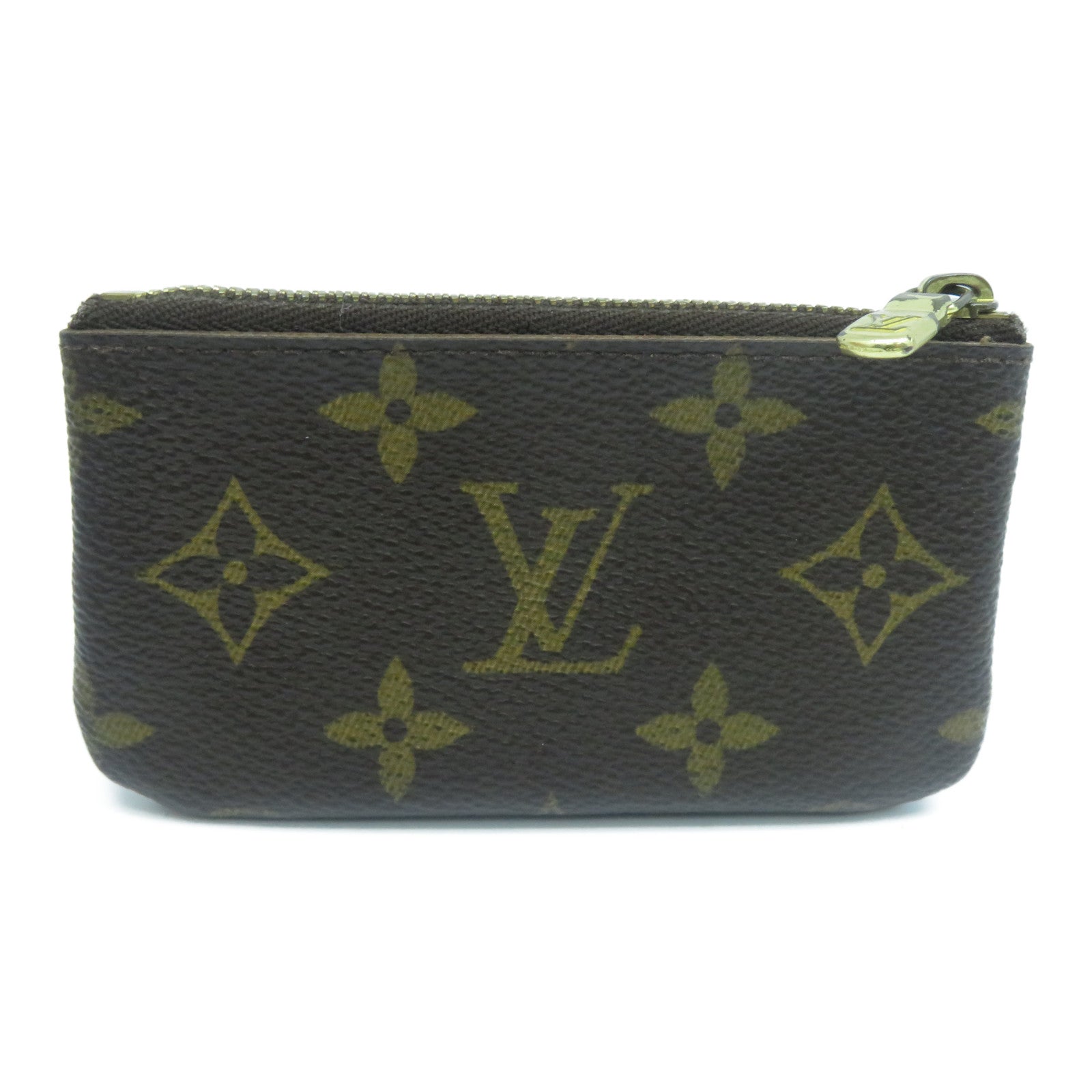 LOUIS VUITTON Monogram Key Pouch金扣鎖匙包啡色