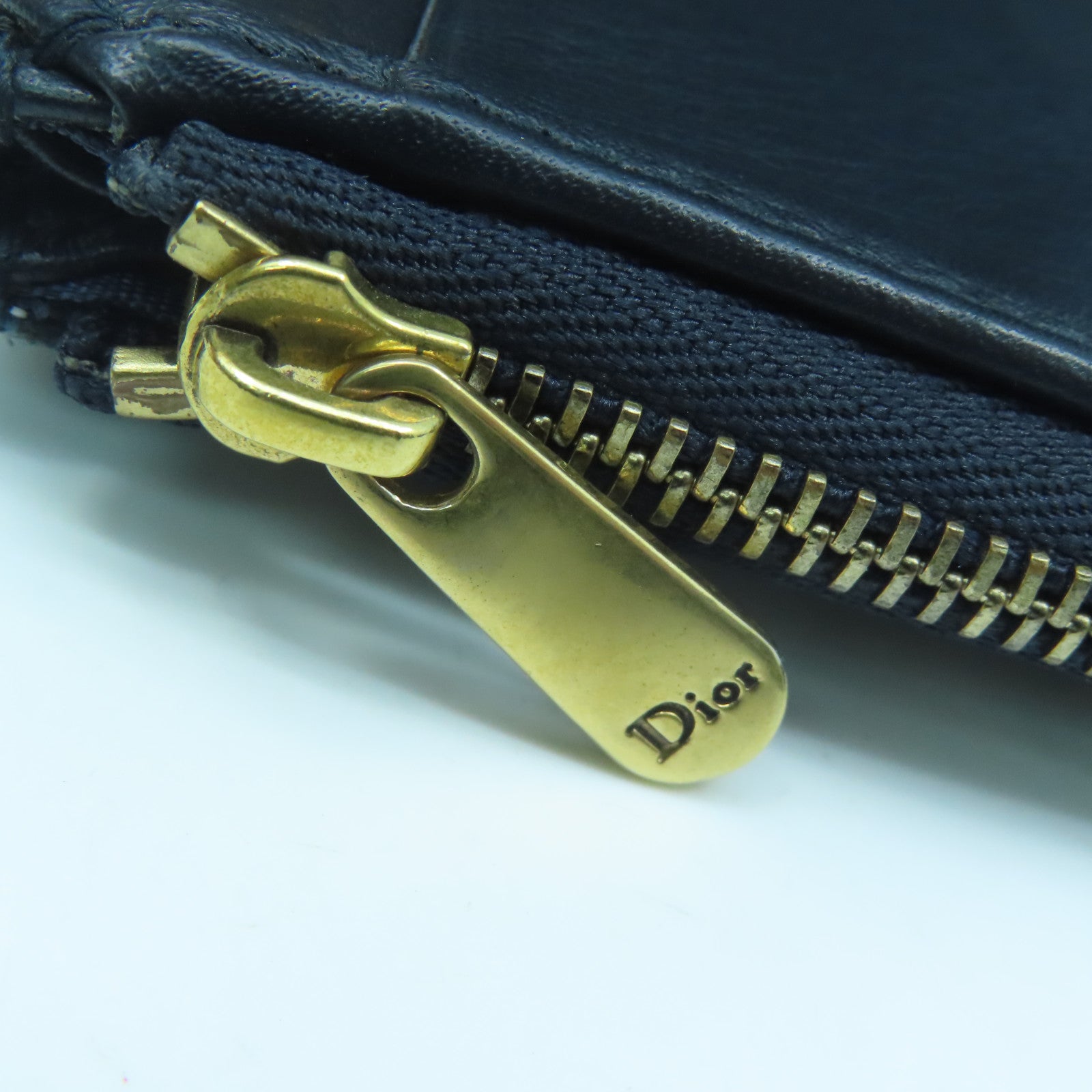 Dior Canvas Saddle Lotus Wallet Gold Buckle Wallet Blue