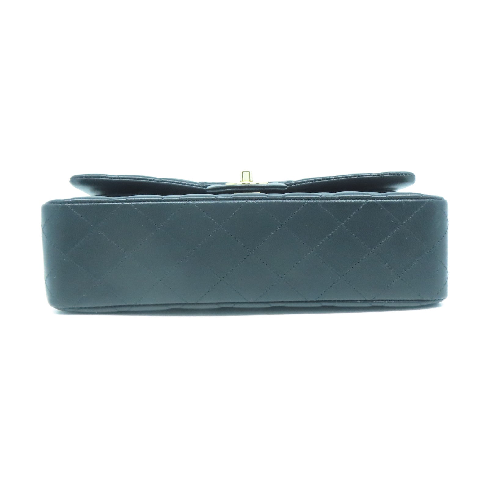 CHANEL 菱格羊皮皮革Classic 25金扣鏈帶肩背袋黑色