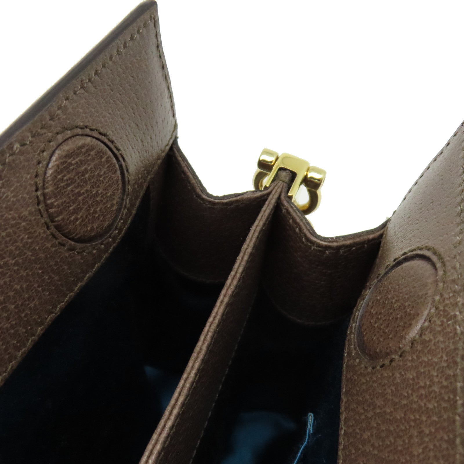 GUCCI 塗層帆布Ophidia GG Chain Shoulder Bag鏈帶肩背袋啡色