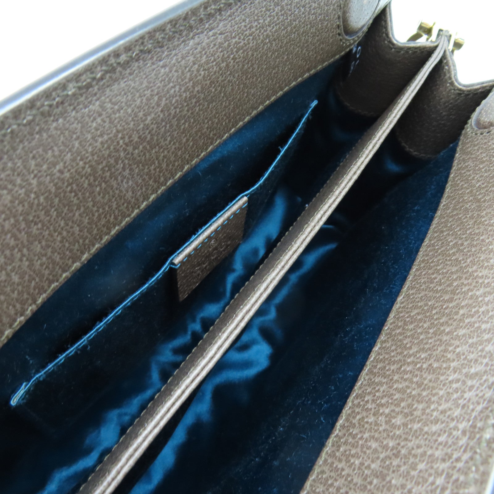 GUCCI 塗層帆布Ophidia GG Chain Shoulder Bag鏈帶肩背袋啡色