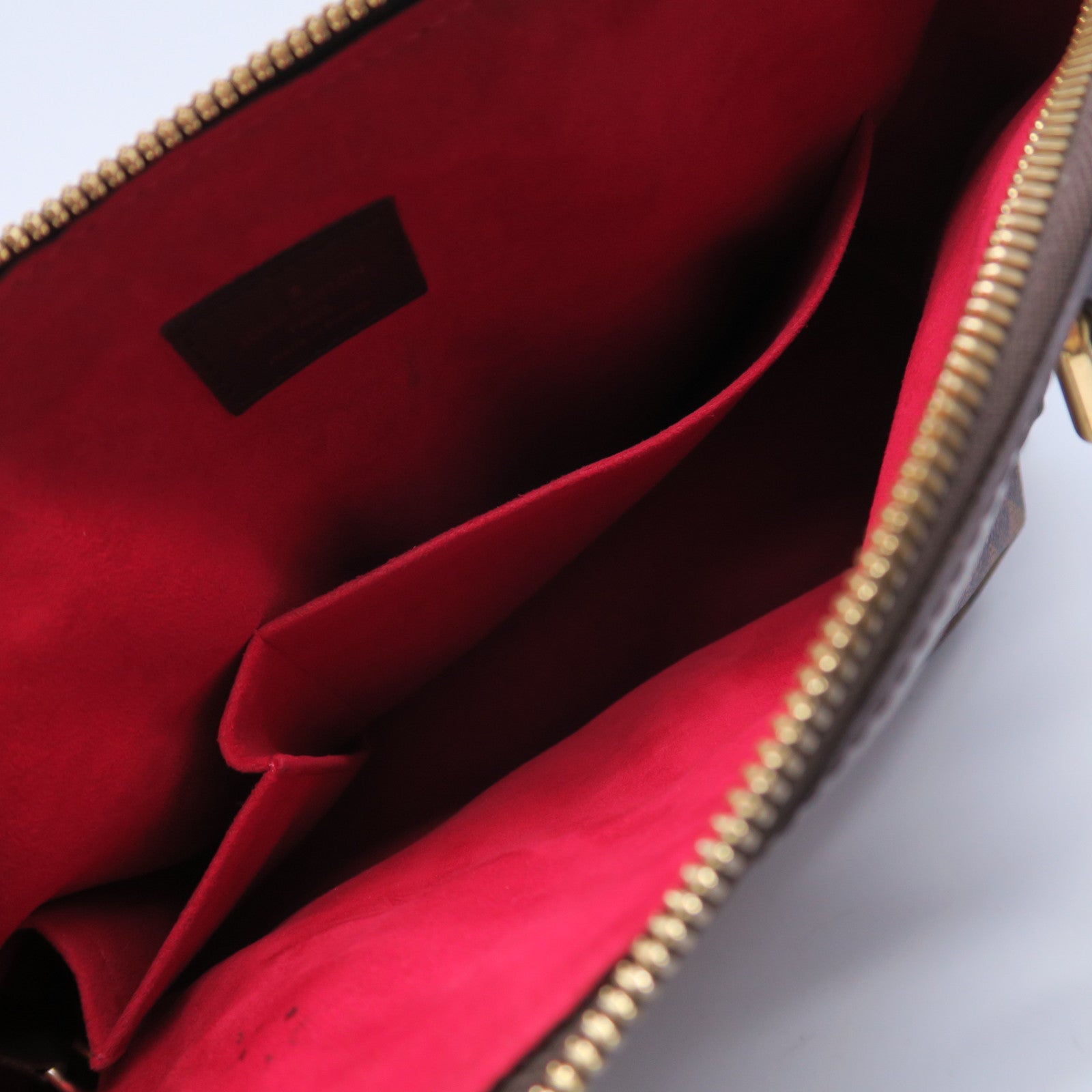 LOUIS VUITTON Damier Trevi PM金扣手挽肩背兩用袋啡色