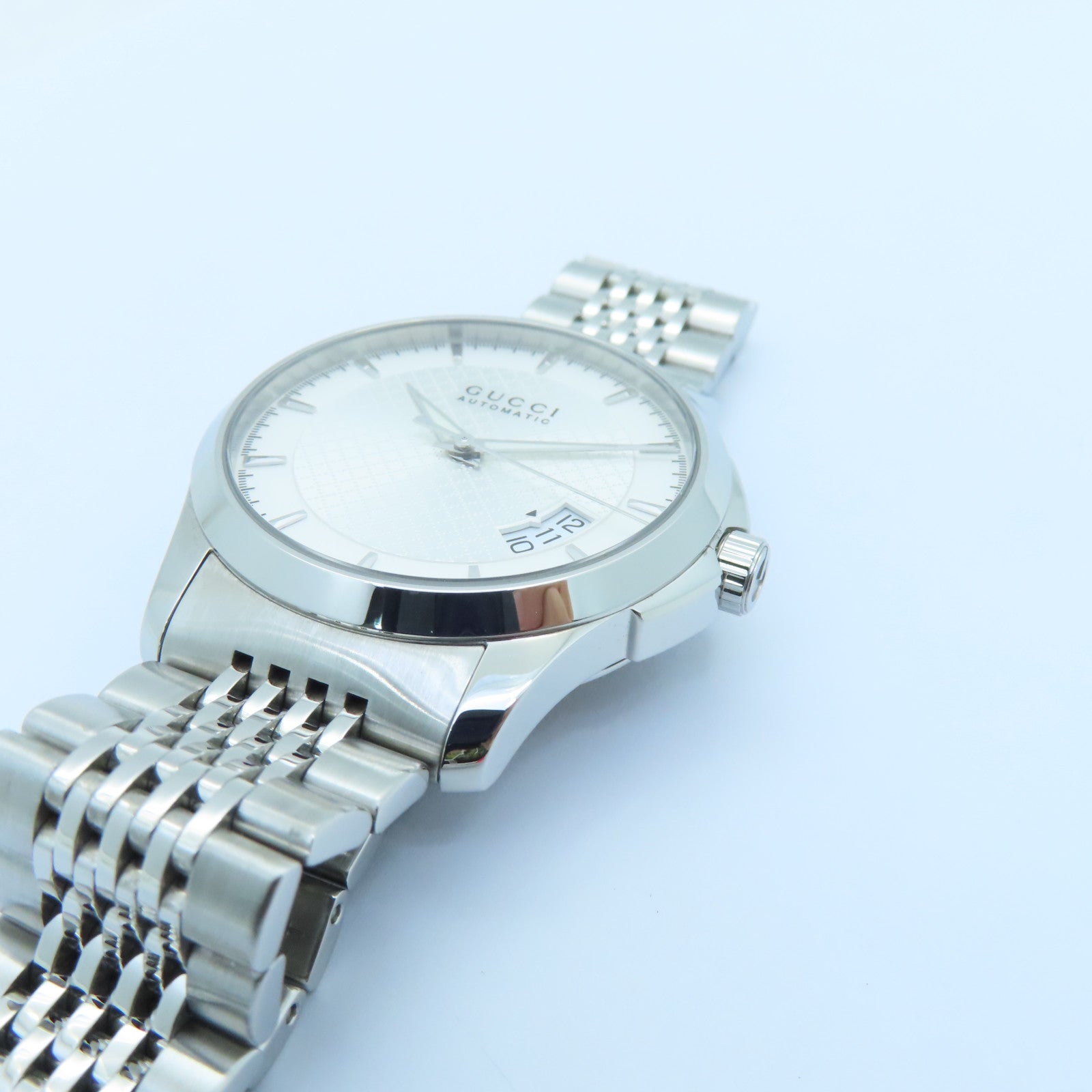 GUCCI Gucci G-Timeless Stainless Steel Watch Automatic Movement Silver