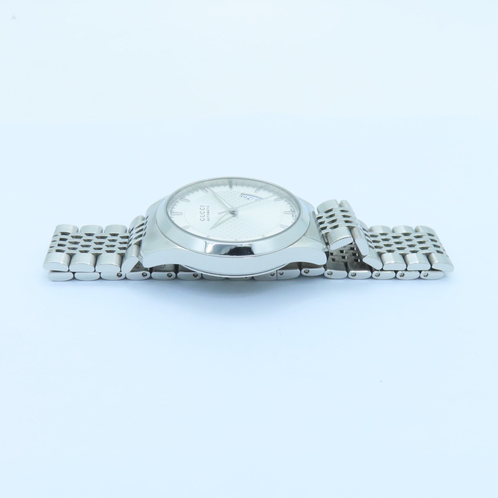 GUCCI Gucci G-Timeless Stainless Steel Watch Automatic Movement Silver