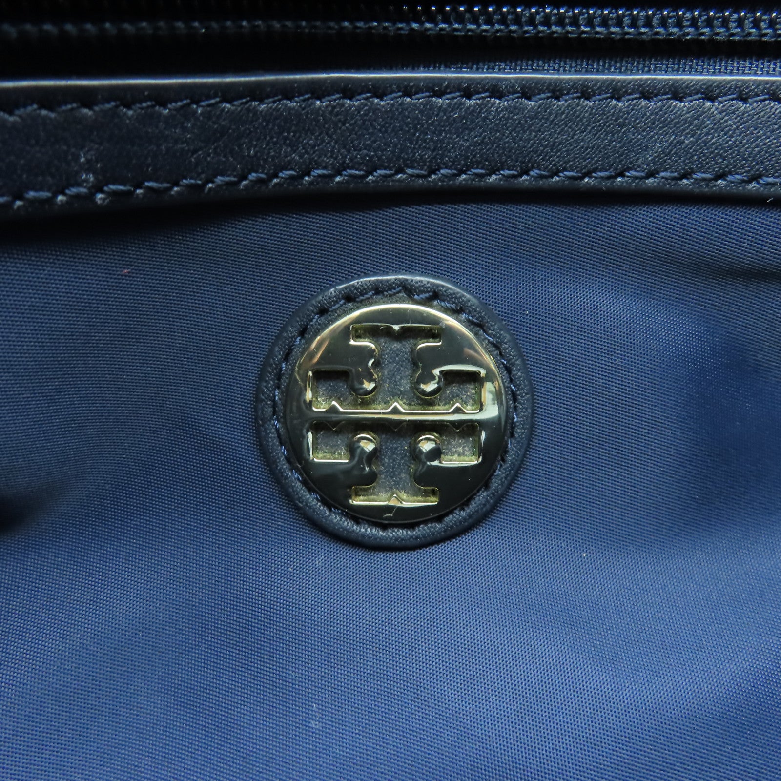 Tory Burch 【激減優惠】尼龍2 Way Shoulder金扣手挽肩背兩用袋藍色