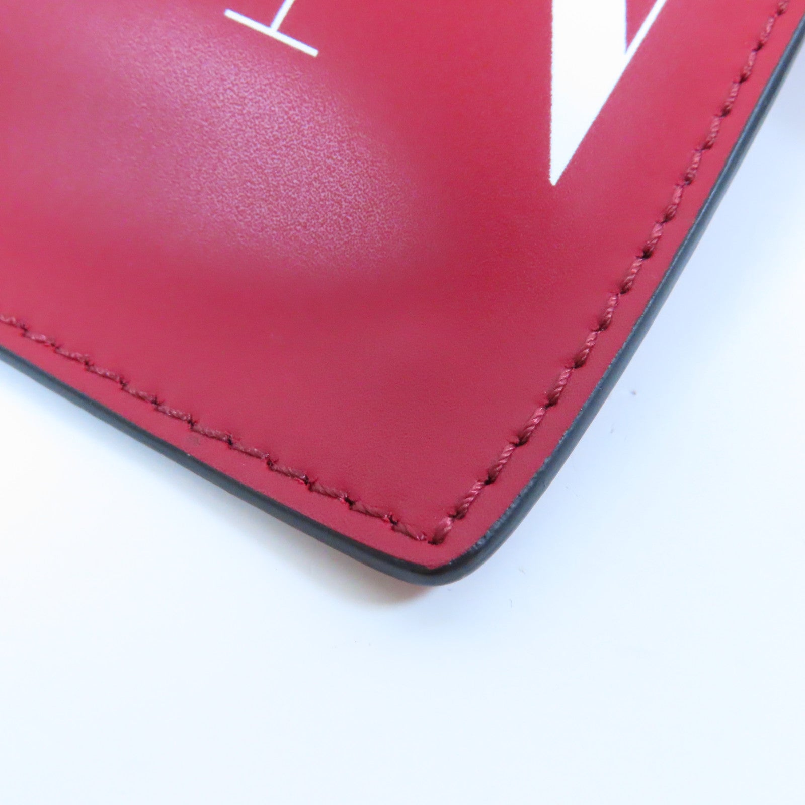 Valentino 牛皮皮革Shoulder Bag銀扣肩背袋紅色