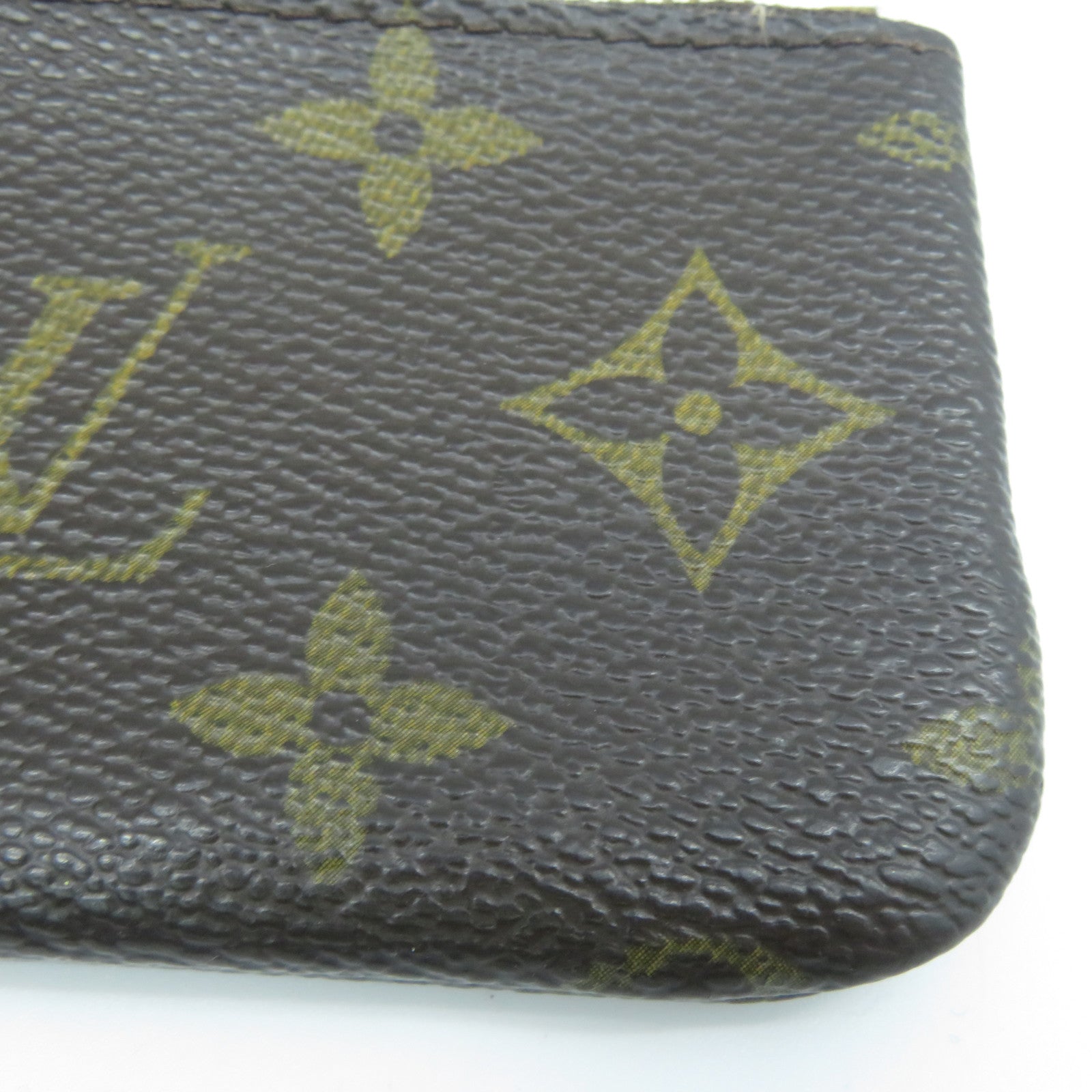 LOUIS VUITTON Monogram Key Pouch金扣鎖匙包啡色