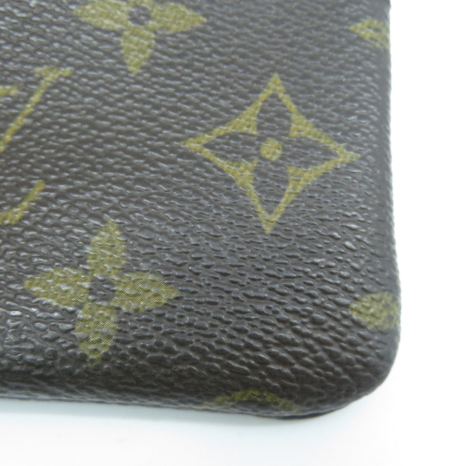 LOUIS VUITTON Monogram Key Pouch金扣鎖匙包啡色