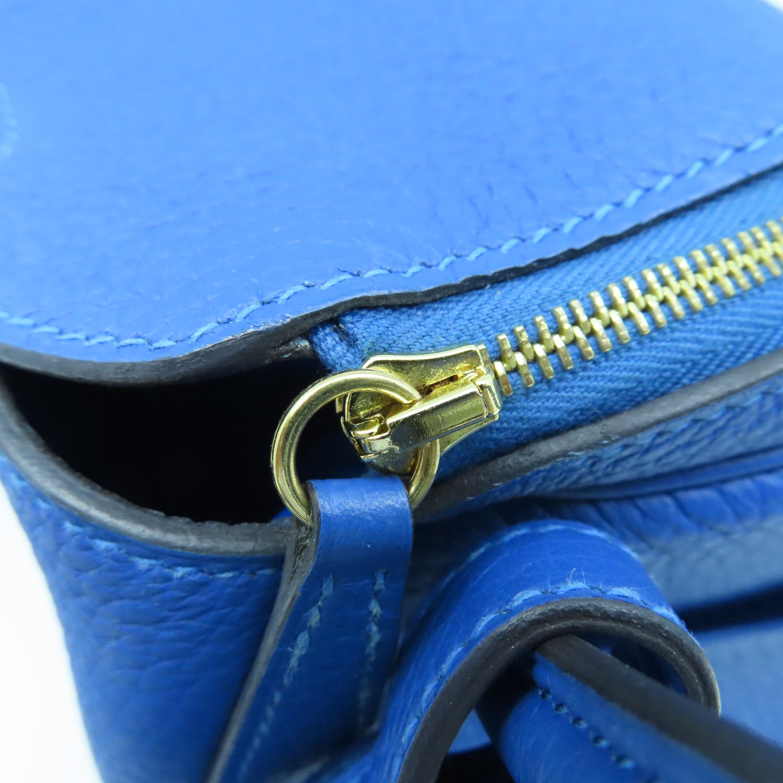 HERMES 【激減優惠】Taurillon Clemence皮革Mini Lindy金扣手挽肩背兩用袋藍色