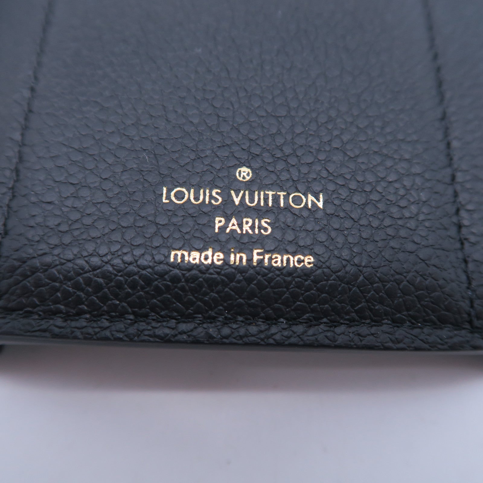 LOUIS VUITTON Monogram Empreinte Victorine金扣錢包黑色