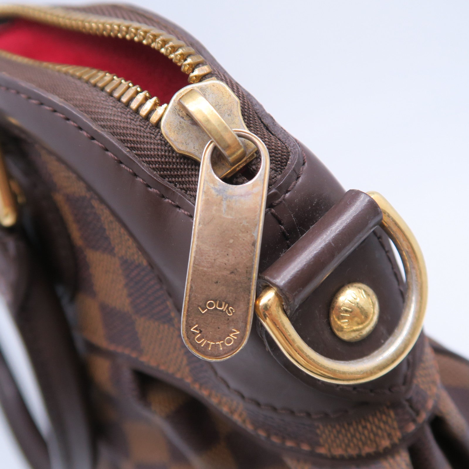 LOUIS VUITTON Damier Trevi PM金扣手挽肩背兩用袋啡色
