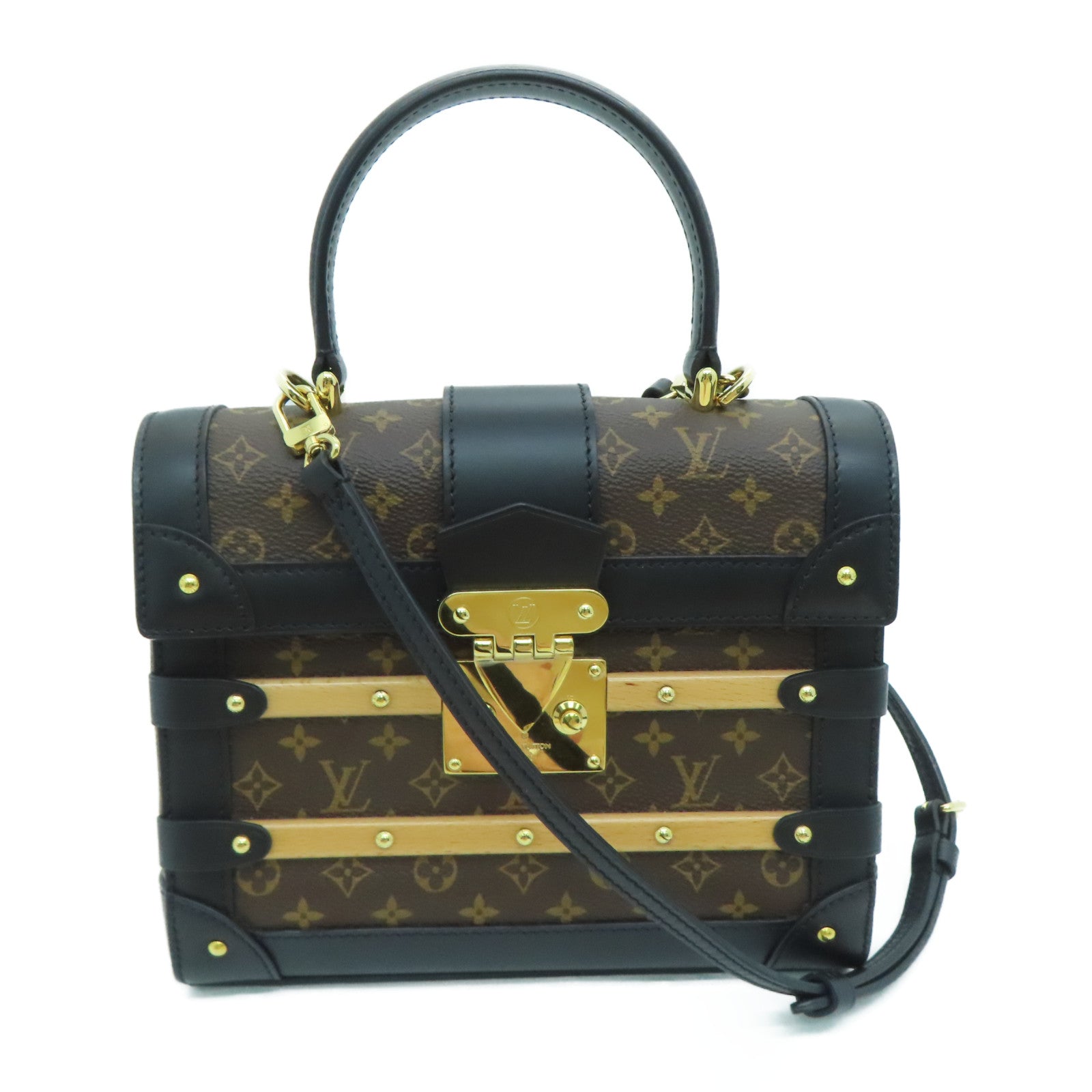 LOUIS VUITTON 【激减优惠】Monogram Trianon PM金扣手挽肩背两用袋啡色