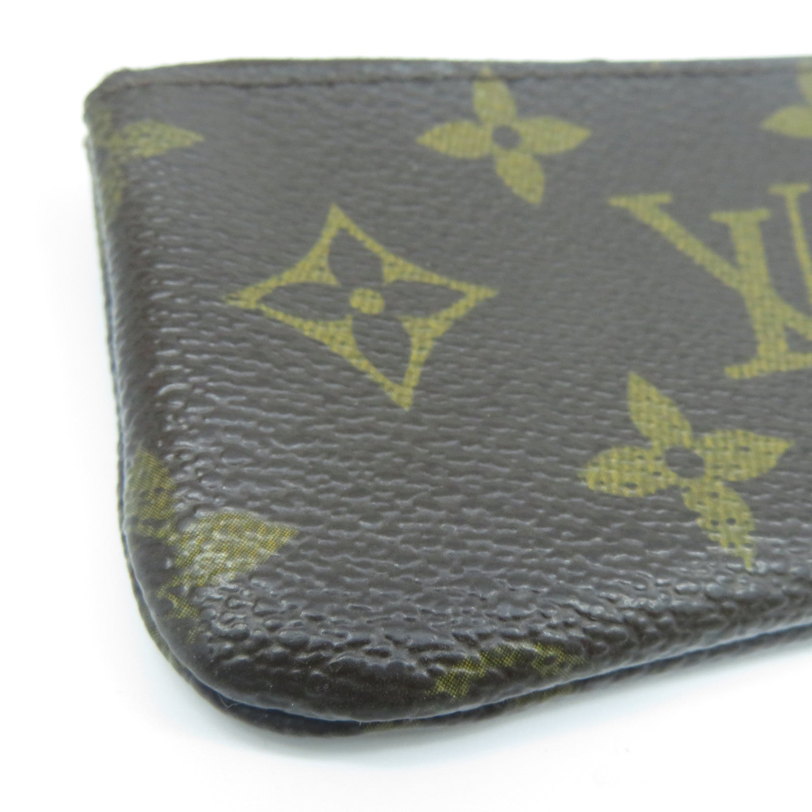 LOUIS VUITTON Monogram Key Pouch金扣鎖匙包啡色