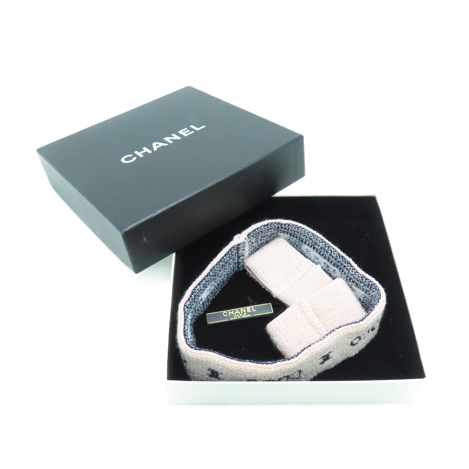 CHANEL布料Headband Set头带粉红色