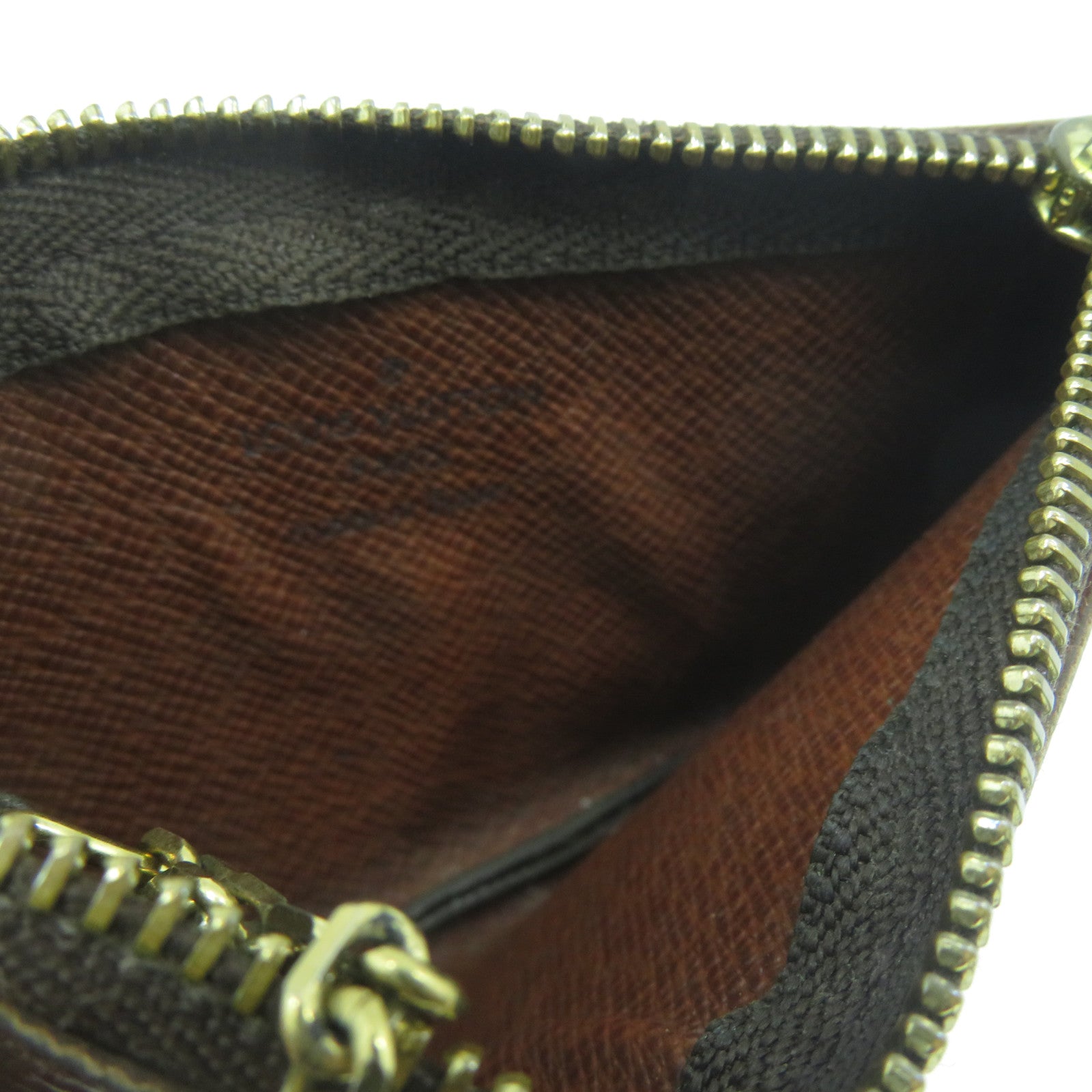 LOUIS VUITTON Monogram Key Pouch金扣鎖匙包啡色