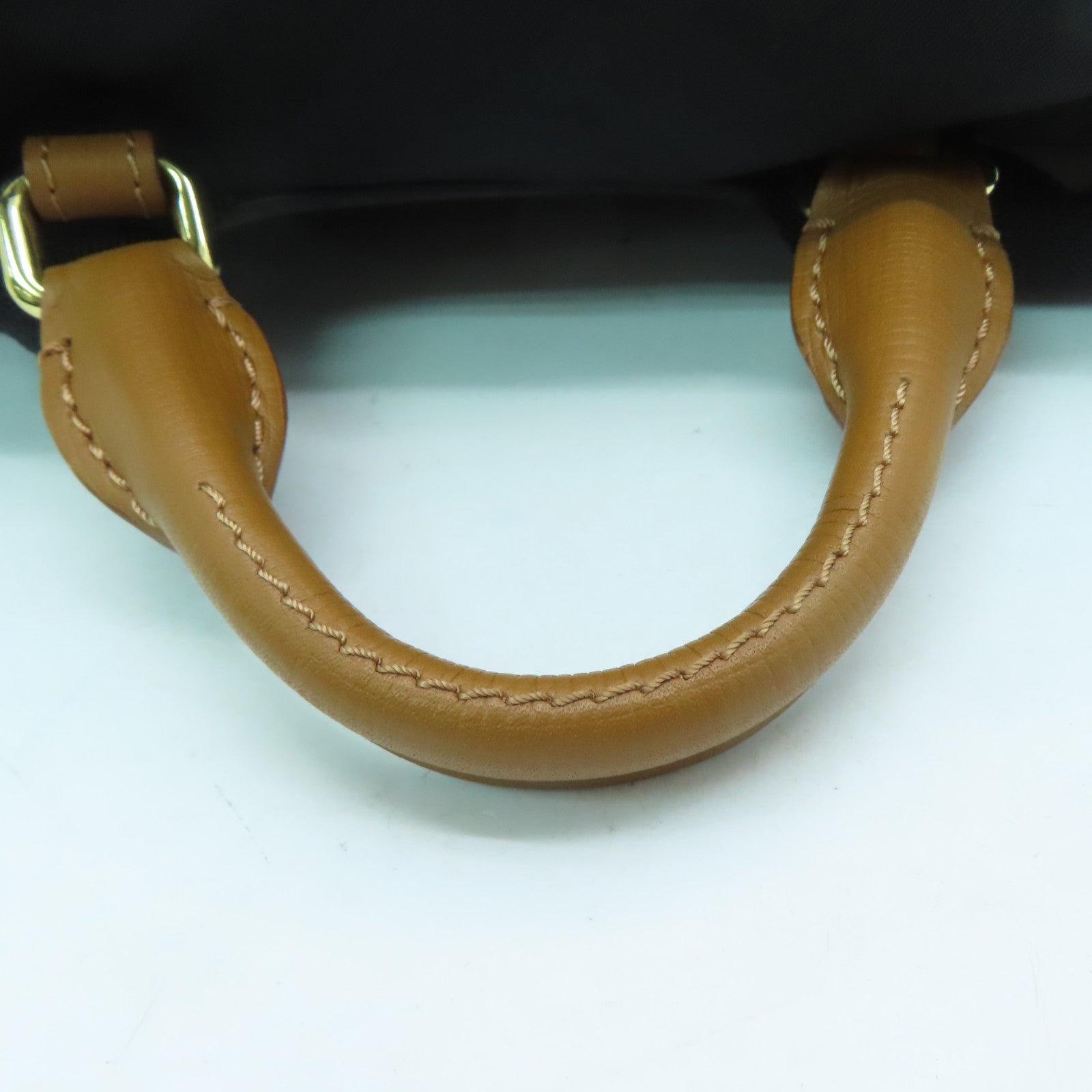 BURBERRY Nylon Backpack Gold Buckle Backpack Black/Brown