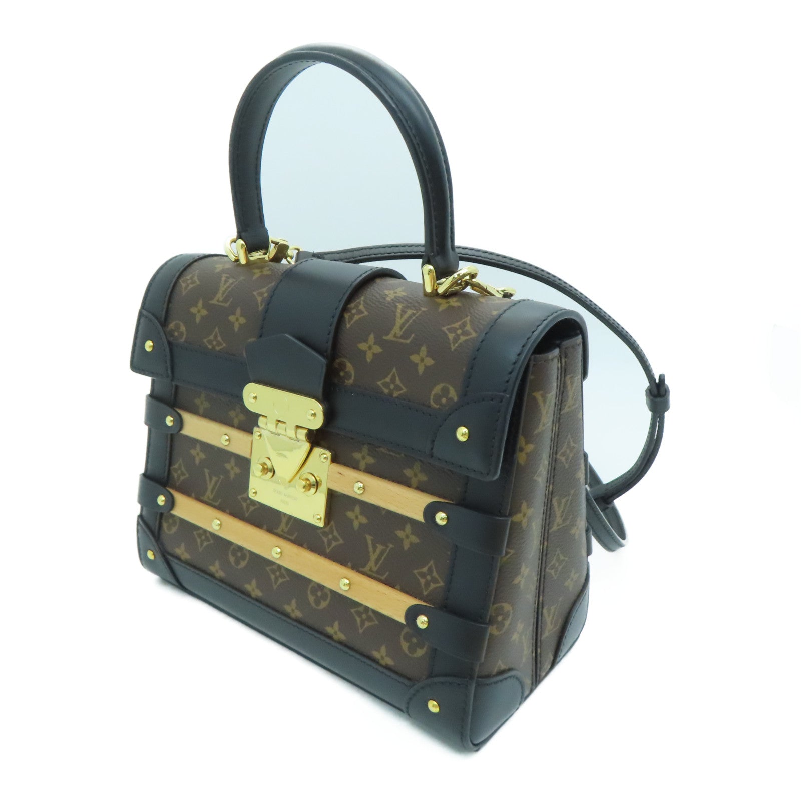 LOUIS VUITTON 【激减优惠】Monogram Trianon PM金扣手挽肩背两用袋啡色
