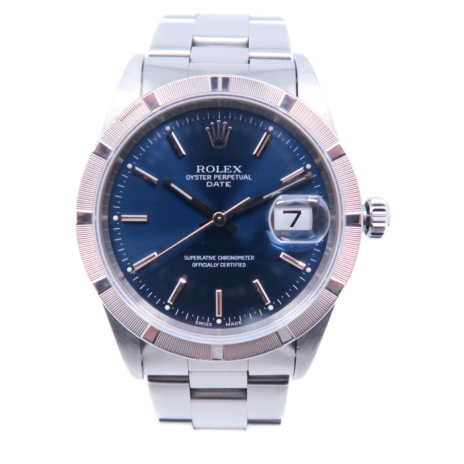 ROLEX Oyster Perpetual不鏽鋼手錶自動機芯藍色