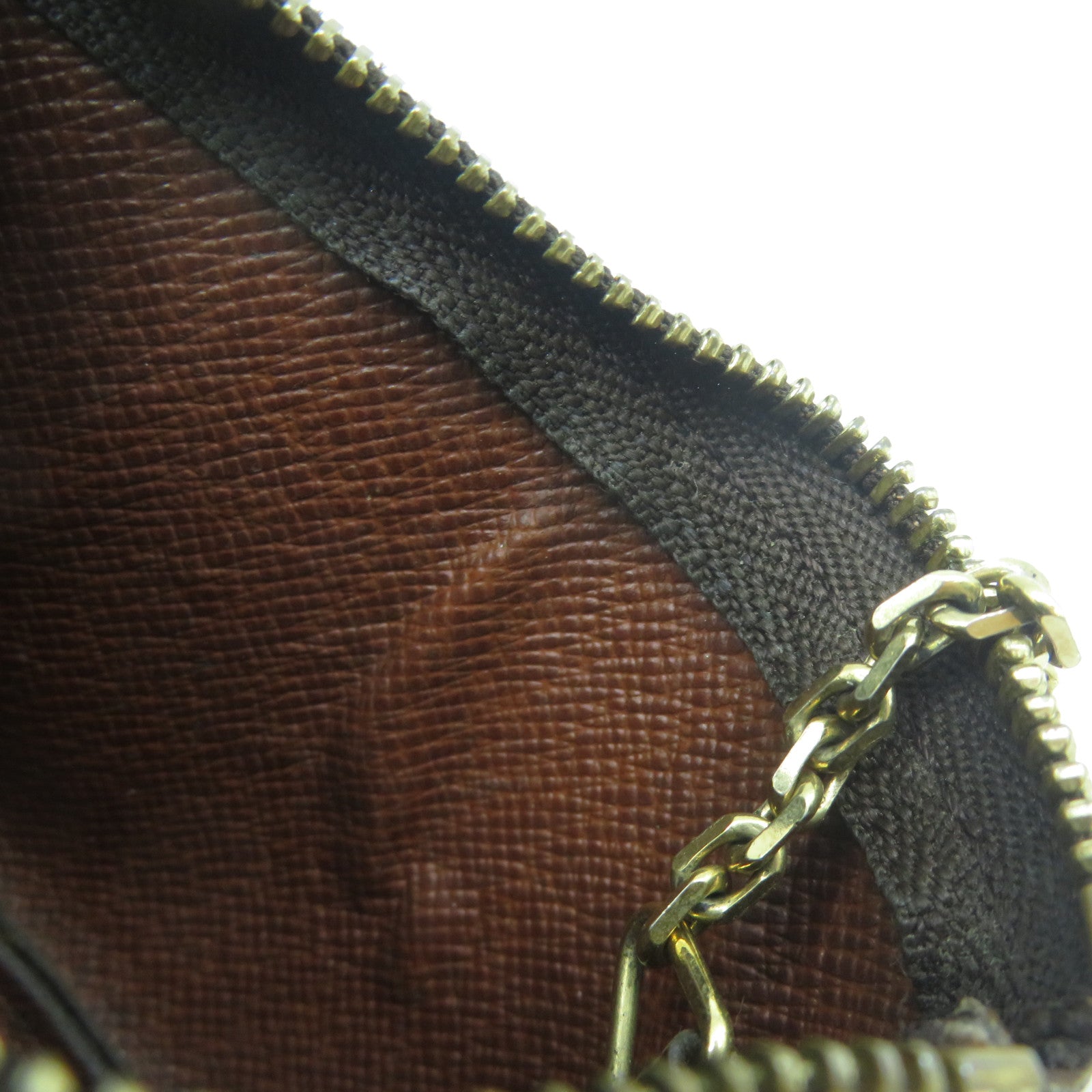 LOUIS VUITTON Monogram Key Pouch金扣鎖匙包啡色