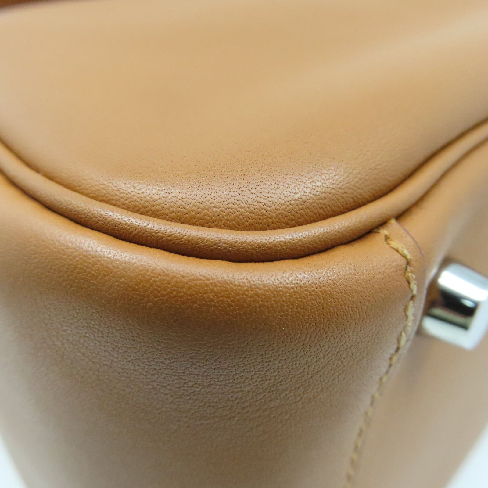 HERMES Swift皮革Lindy 26 Shoulder Bag銀扣肩背袋Gold/金棕色