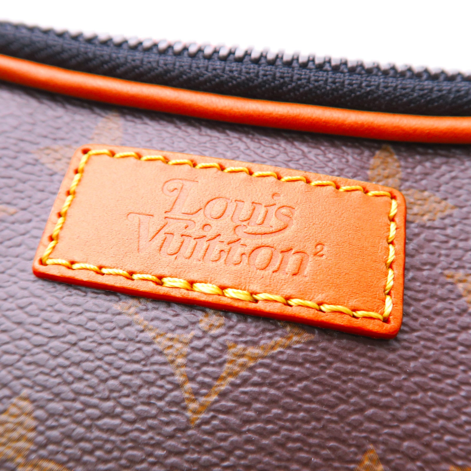 LOUIS VUITTON Monogram Giant Damier Nigo Amazone Sling Bag黑扣肩背袋棕色/黑色