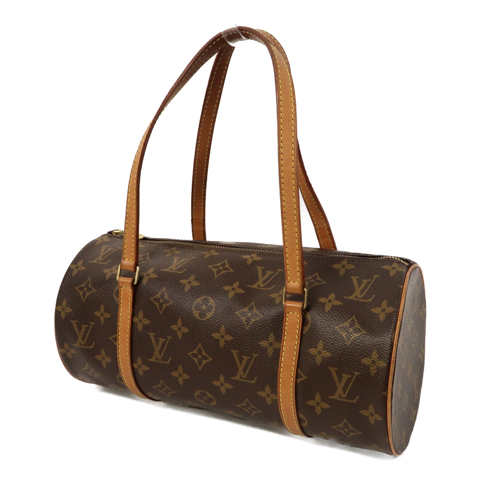 LOUIS VUITTON Monogram Papillon GM金扣肩背袋啡色