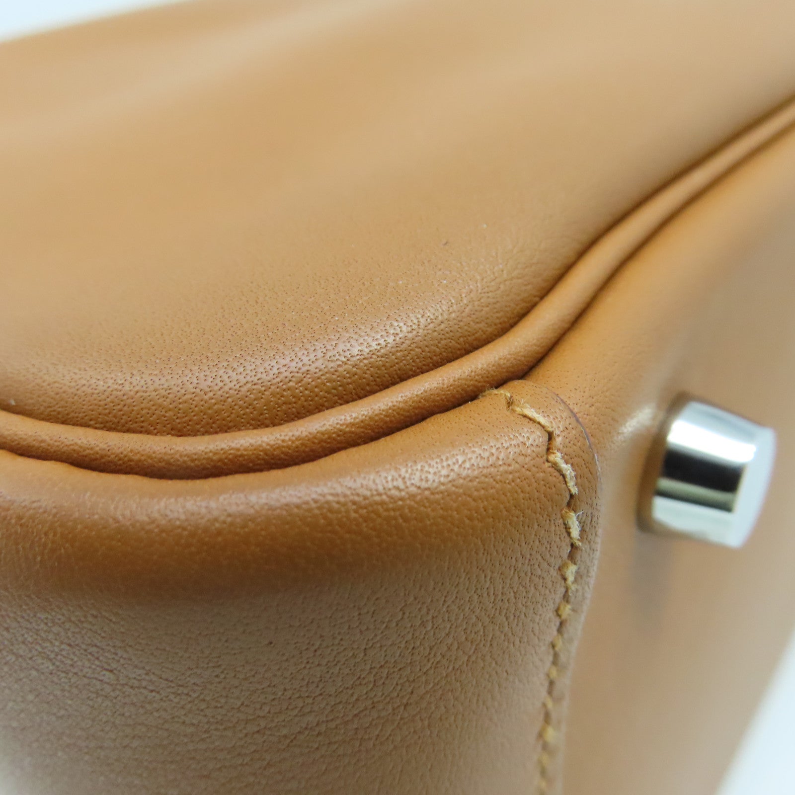 HERMES Swift皮革Lindy 26 Shoulder Bag銀扣肩背袋Gold/金棕色