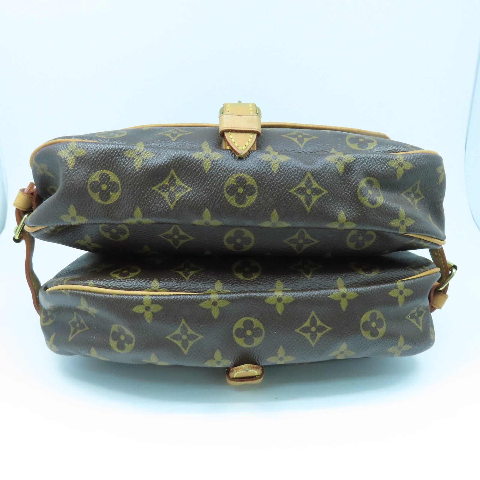 LOUIS VUITTON Monogram Saumur 30金扣肩背袋啡色