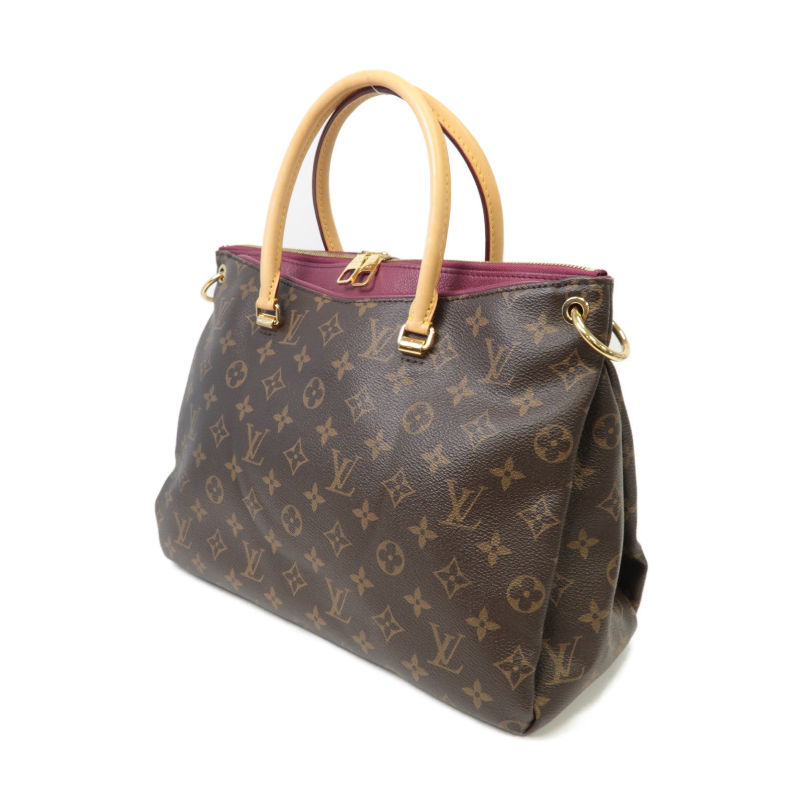 LOUIS VUITTON Monogram Pallas MM金扣手挽肩背兩用袋啡色