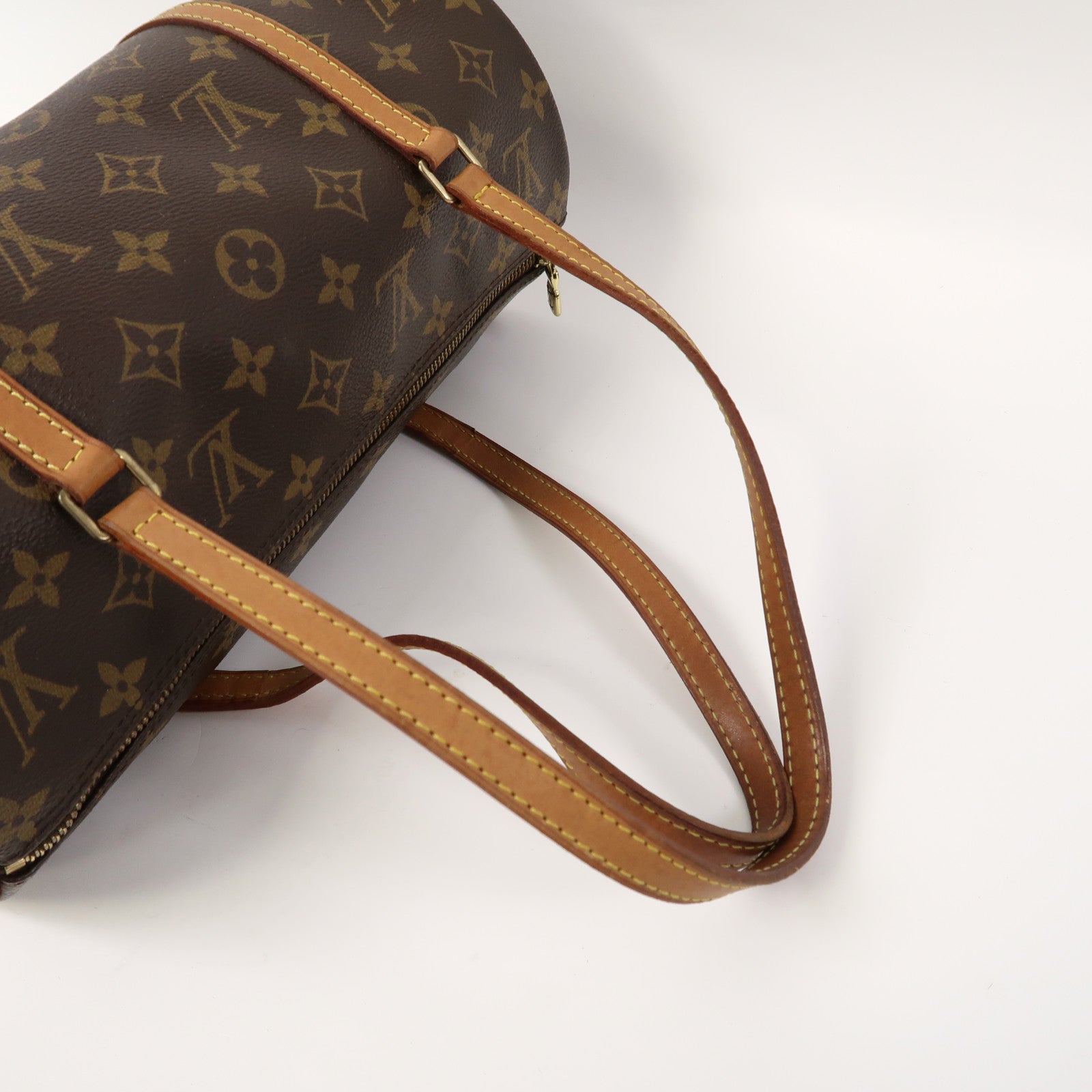 LOUIS VUITTON Monogram Papillon GM金扣肩背袋啡色