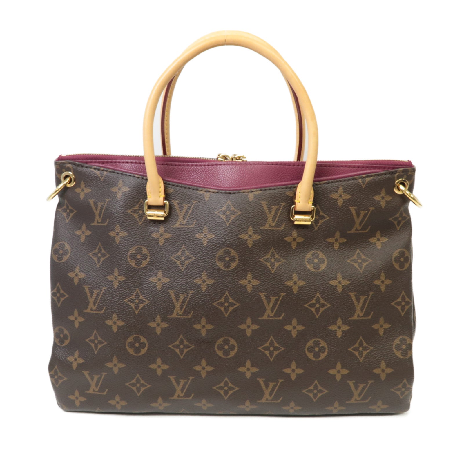 LOUIS VUITTON Monogram Pallas MM金扣手挽肩背兩用袋啡色