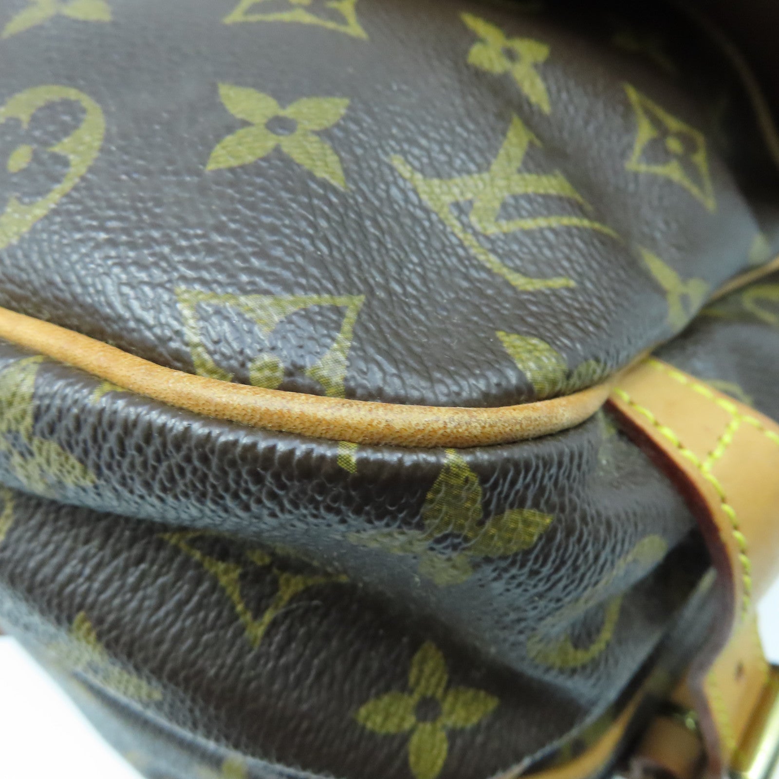 LOUIS VUITTON Monogram Saumur 30金扣肩背袋啡色