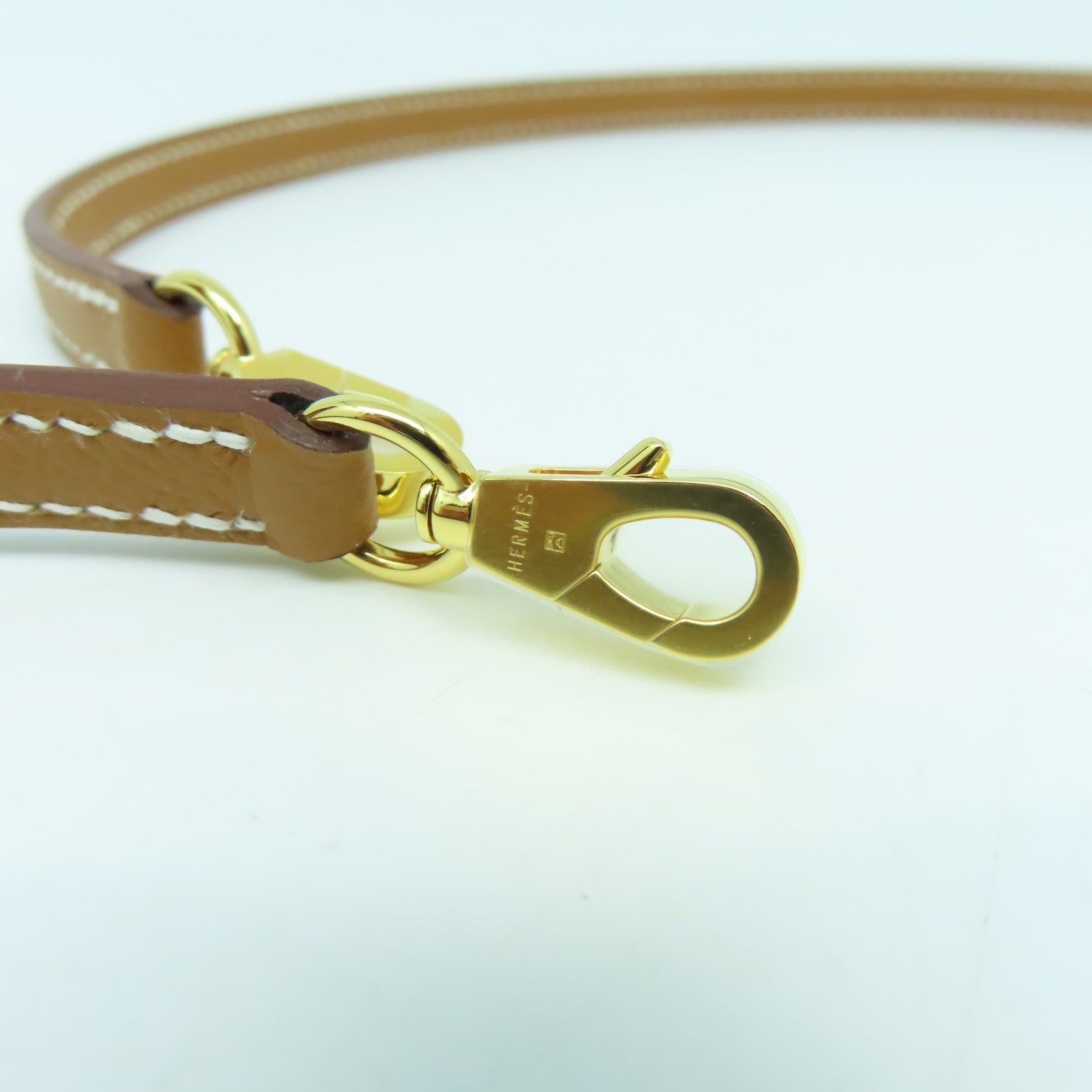 HERMES Veau Epsom皮革Mini Kelly金扣手挽肩背兩用袋金色經典駝色
