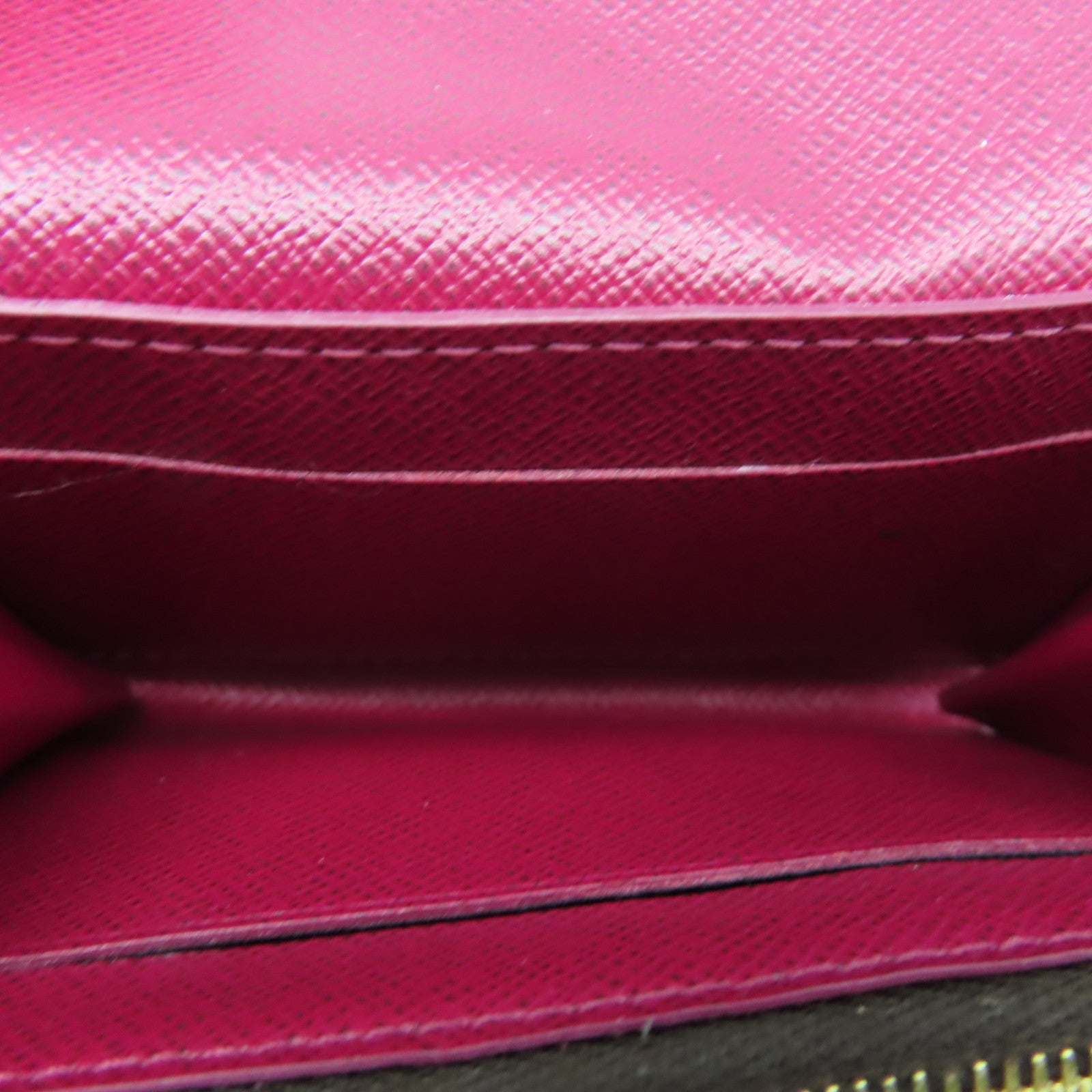 LOUIS VUITTON Monogram Card Case金扣卡片包棕色/紅色