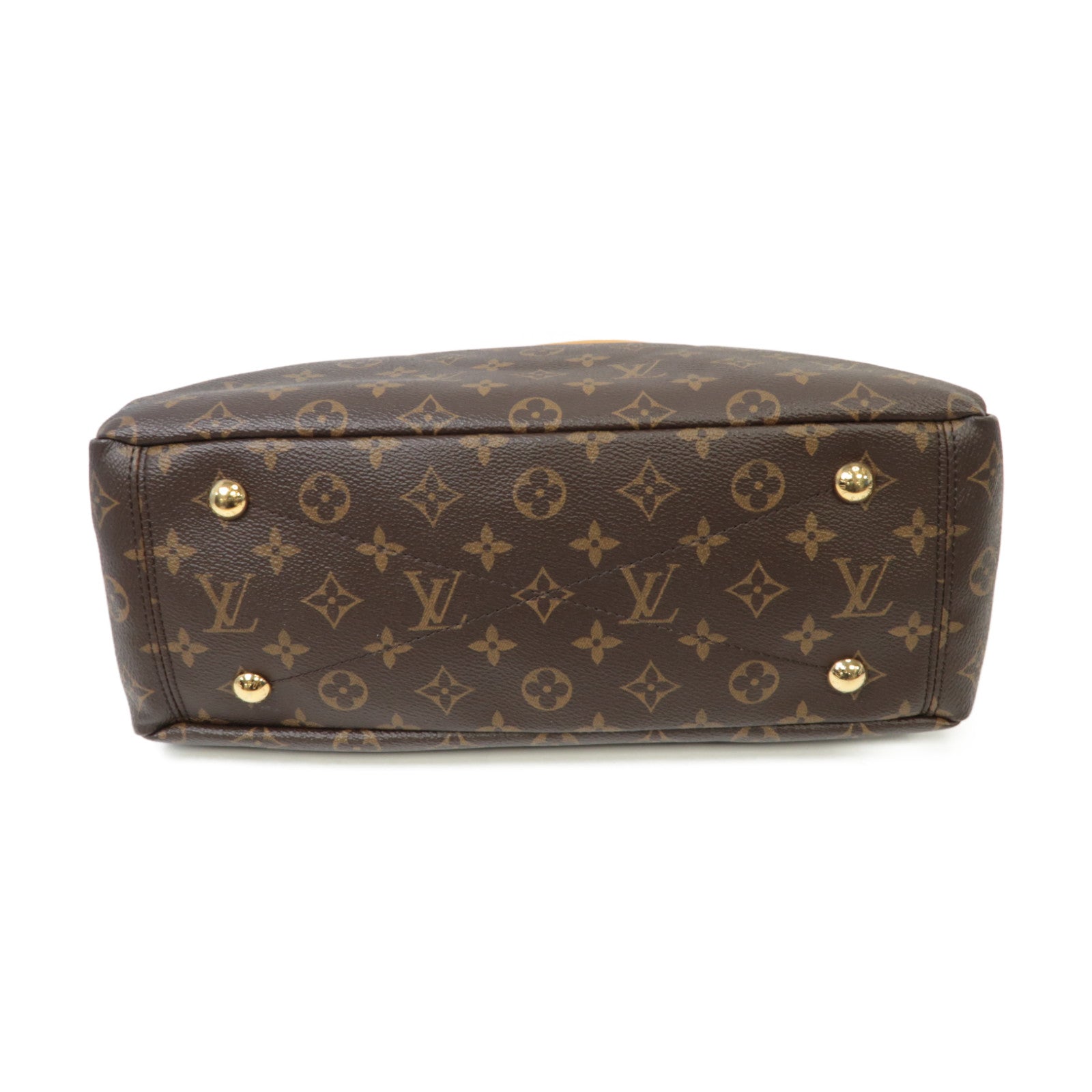 LOUIS VUITTON Monogram Pallas MM金扣手挽肩背兩用袋啡色