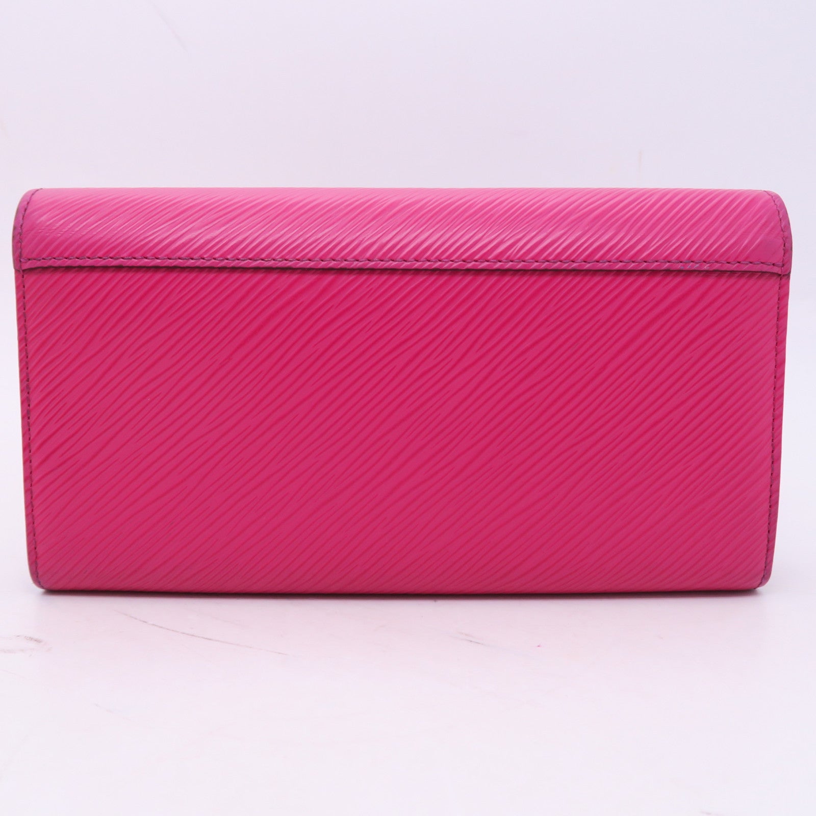 LOUIS VUITTON Epi Twist Wallet銀扣長錢包桃紅色