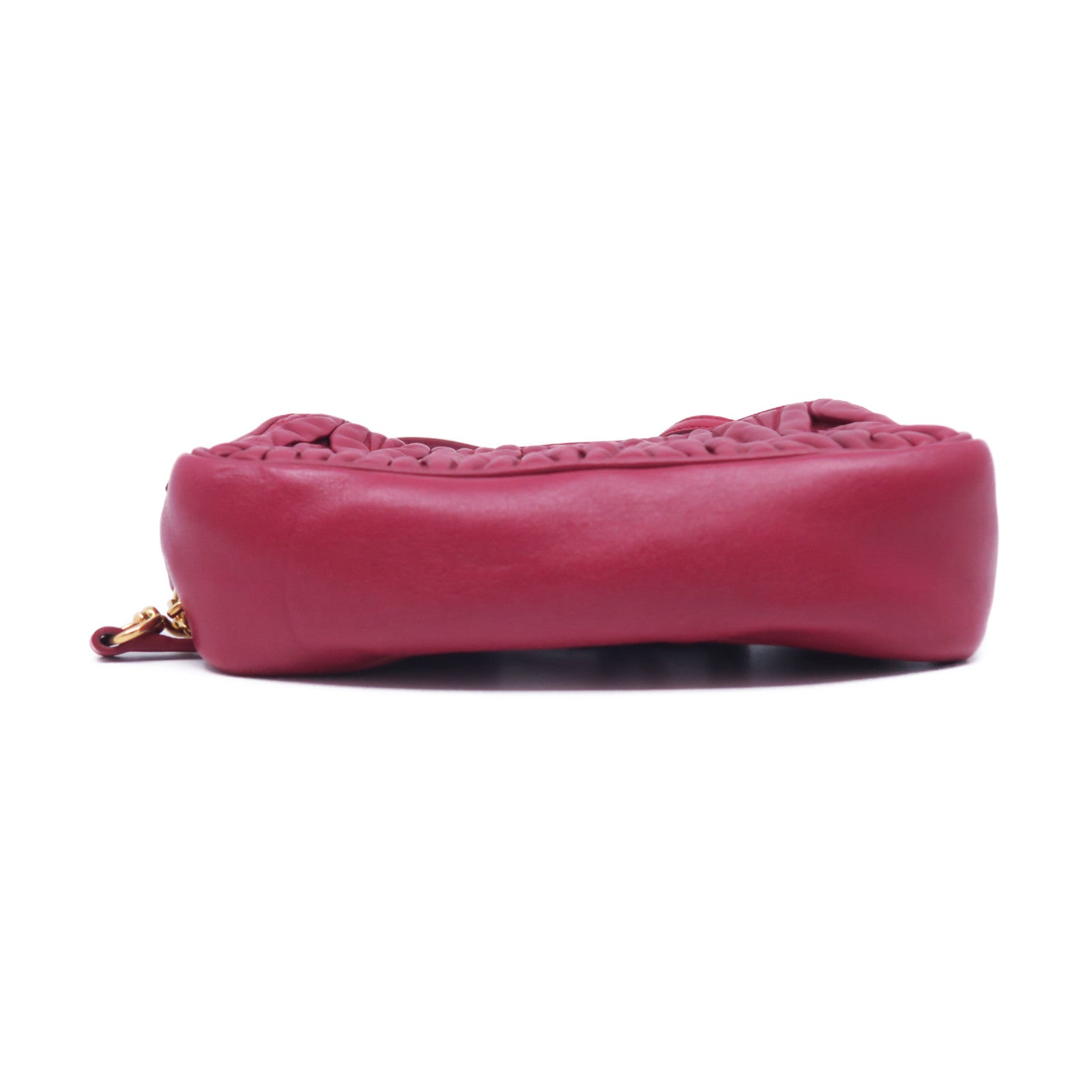 Miu Miu 羊皮皮革Shoulder Bag金扣肩背袋紅色