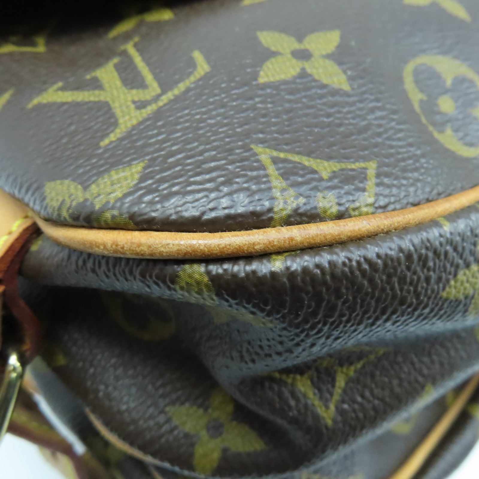 LOUIS VUITTON Monogram Saumur 30金扣肩背袋啡色