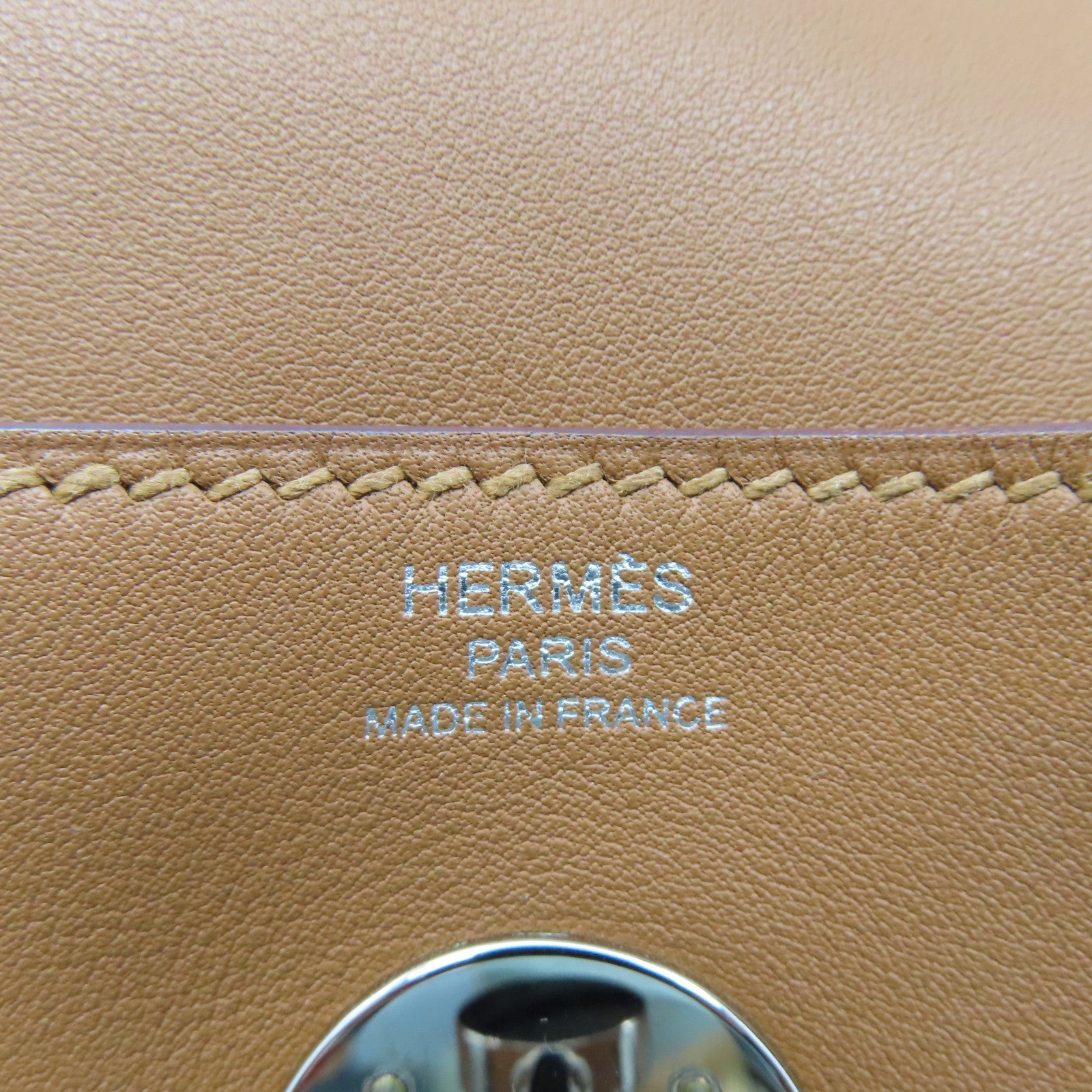 HERMES Swift皮革Lindy 26 Shoulder Bag銀扣肩背袋Gold/金棕色