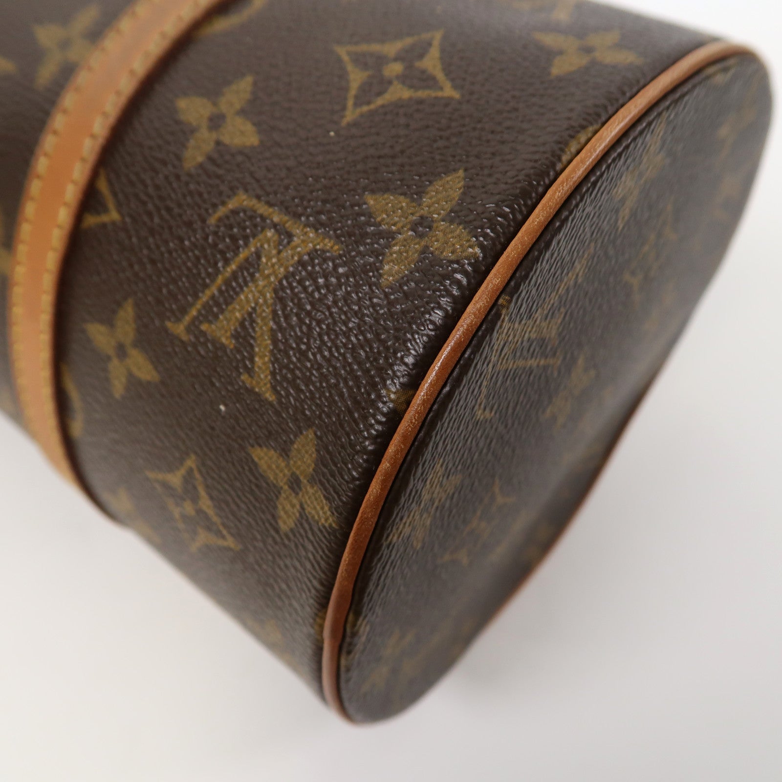 LOUIS VUITTON Monogram Papillon GM金扣肩背袋啡色