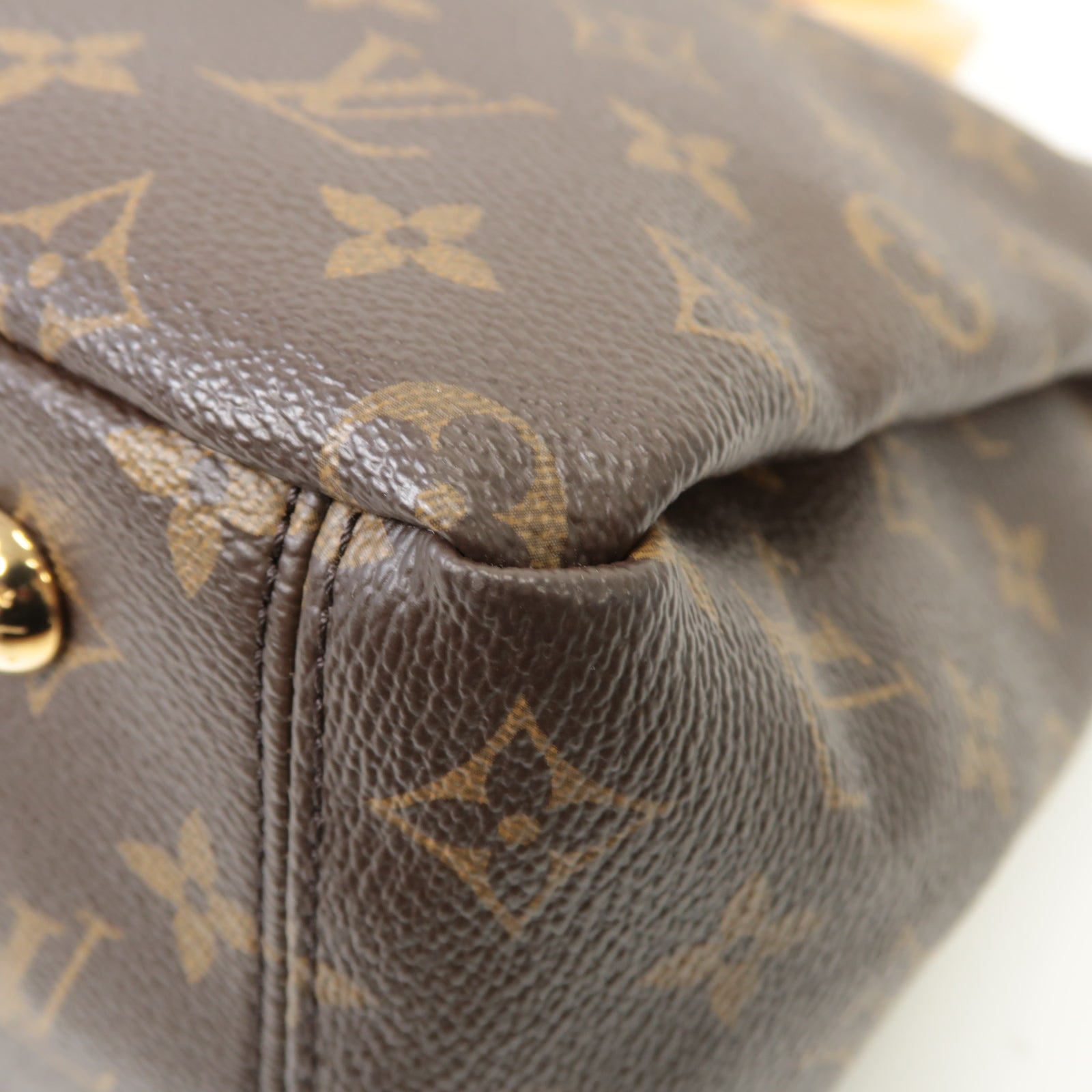 LOUIS VUITTON Monogram Pallas MM金扣手挽肩背兩用袋啡色