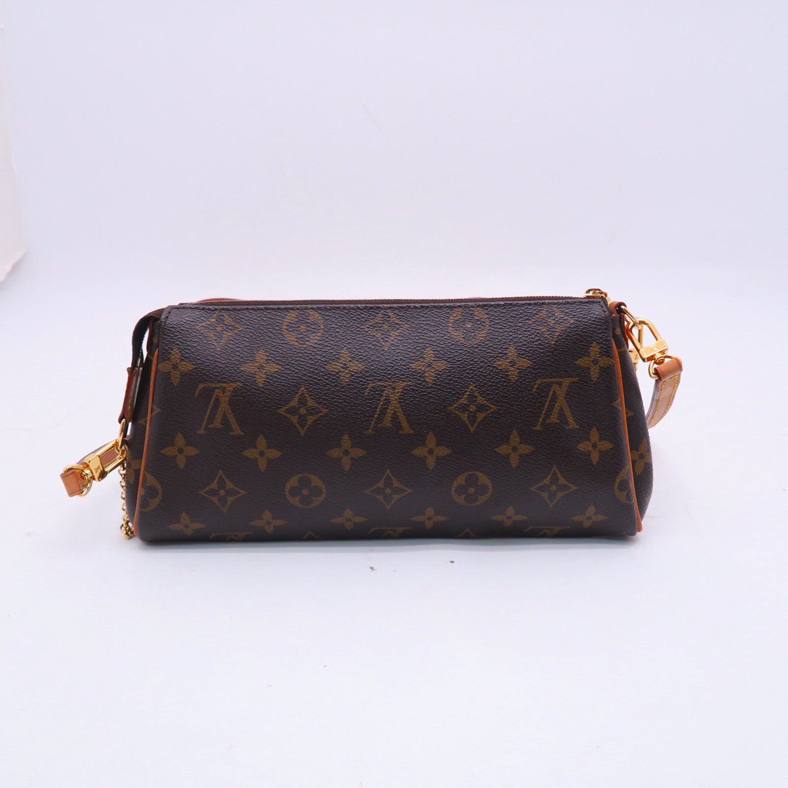 LOUIS VUITTON Monogram Eva金扣手挽肩背兩用袋棕色