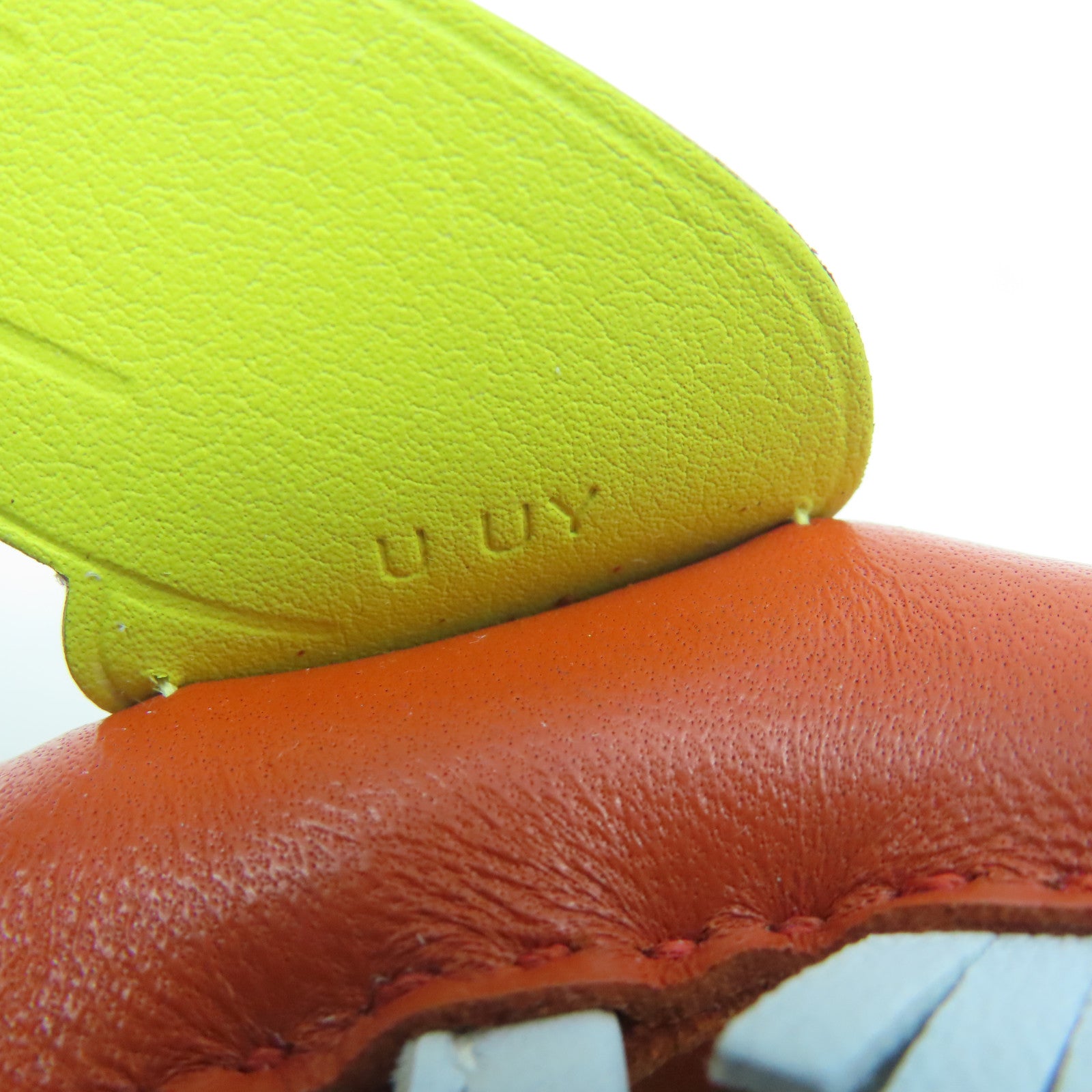 HERMES Swift Leather Rodeo Pegase PM Charm Orange/Yellow/Light Blue